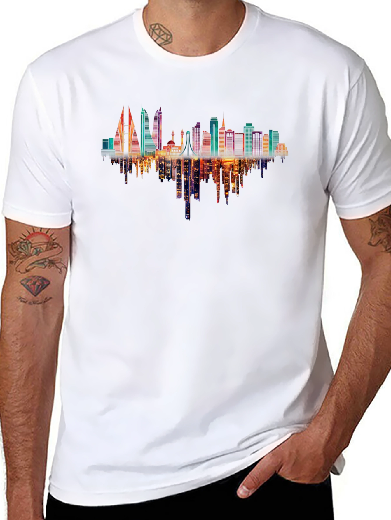 Cityscape T-Shirt - Urban Reflection