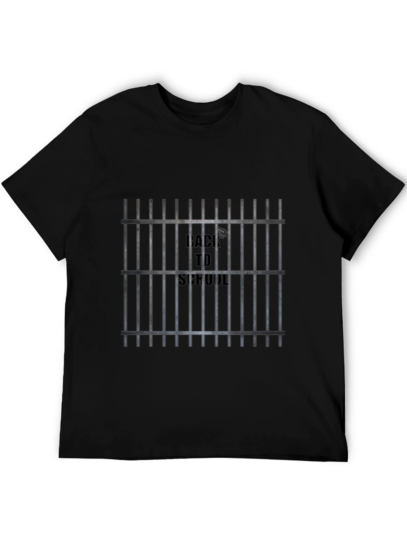 Back to School Jail Bar Graphic Tee - Black