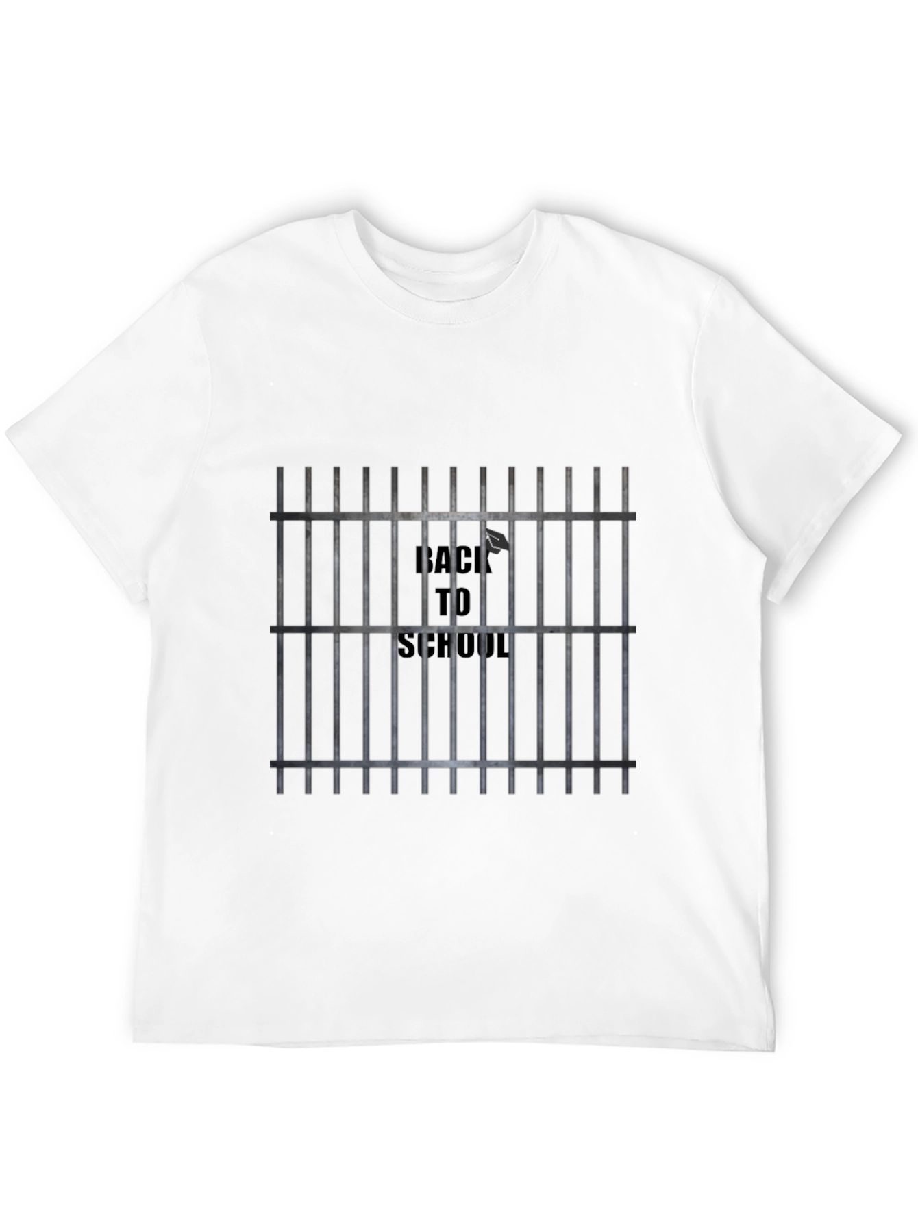 Back to School Jail Bar Graphic Tee - Black