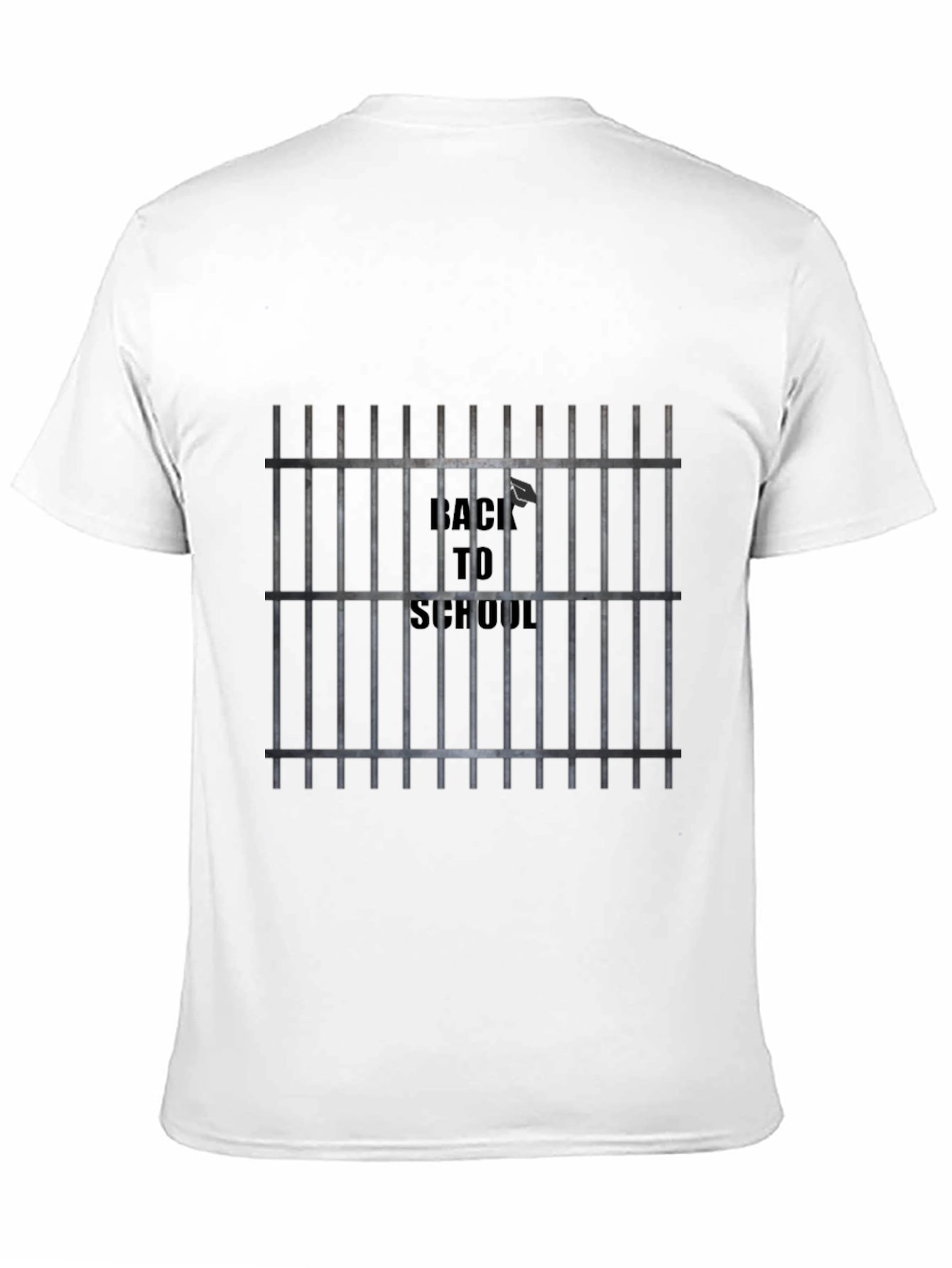 Back to School Jail Bar Graphic Tee - Black