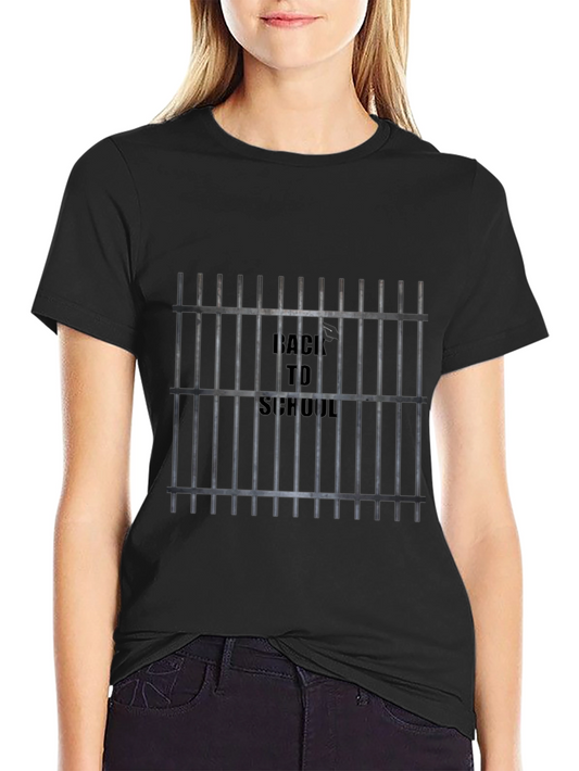 Back to School Jail Bar Graphic Tee - Black