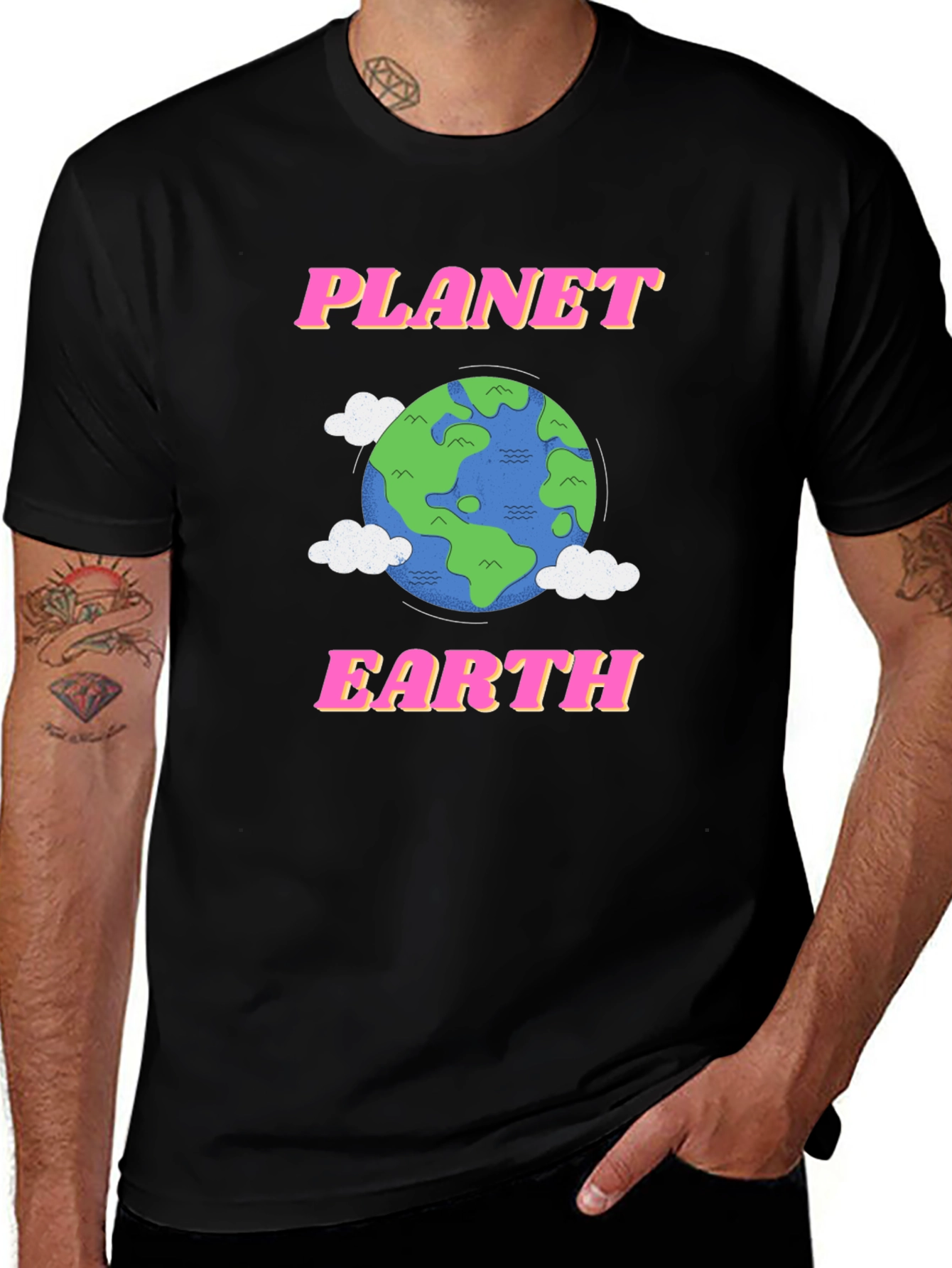 Planet Earth Graphic Tee - Retro Style