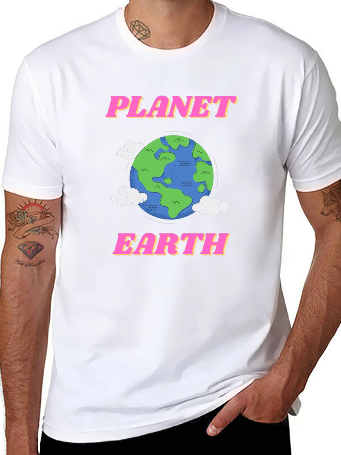 Planet Earth Graphic Tee - Retro Style
