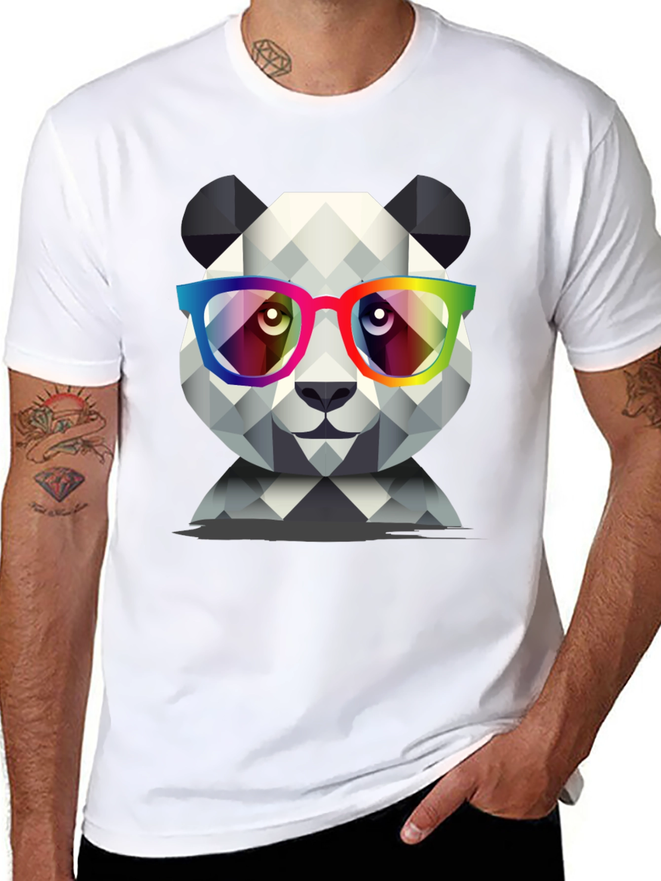 Geometric Panda T-Shirt