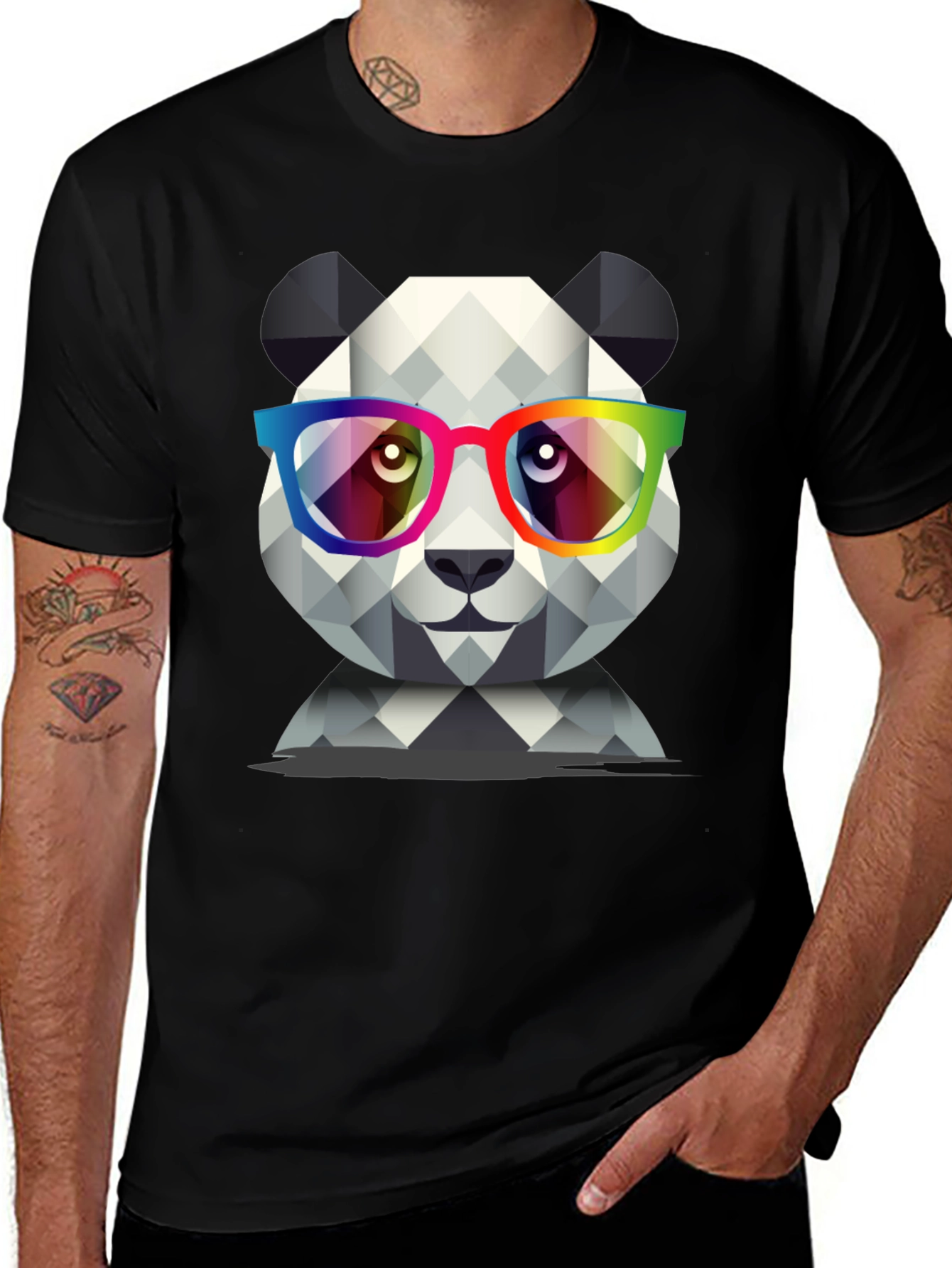 Geometric Panda T-Shirt