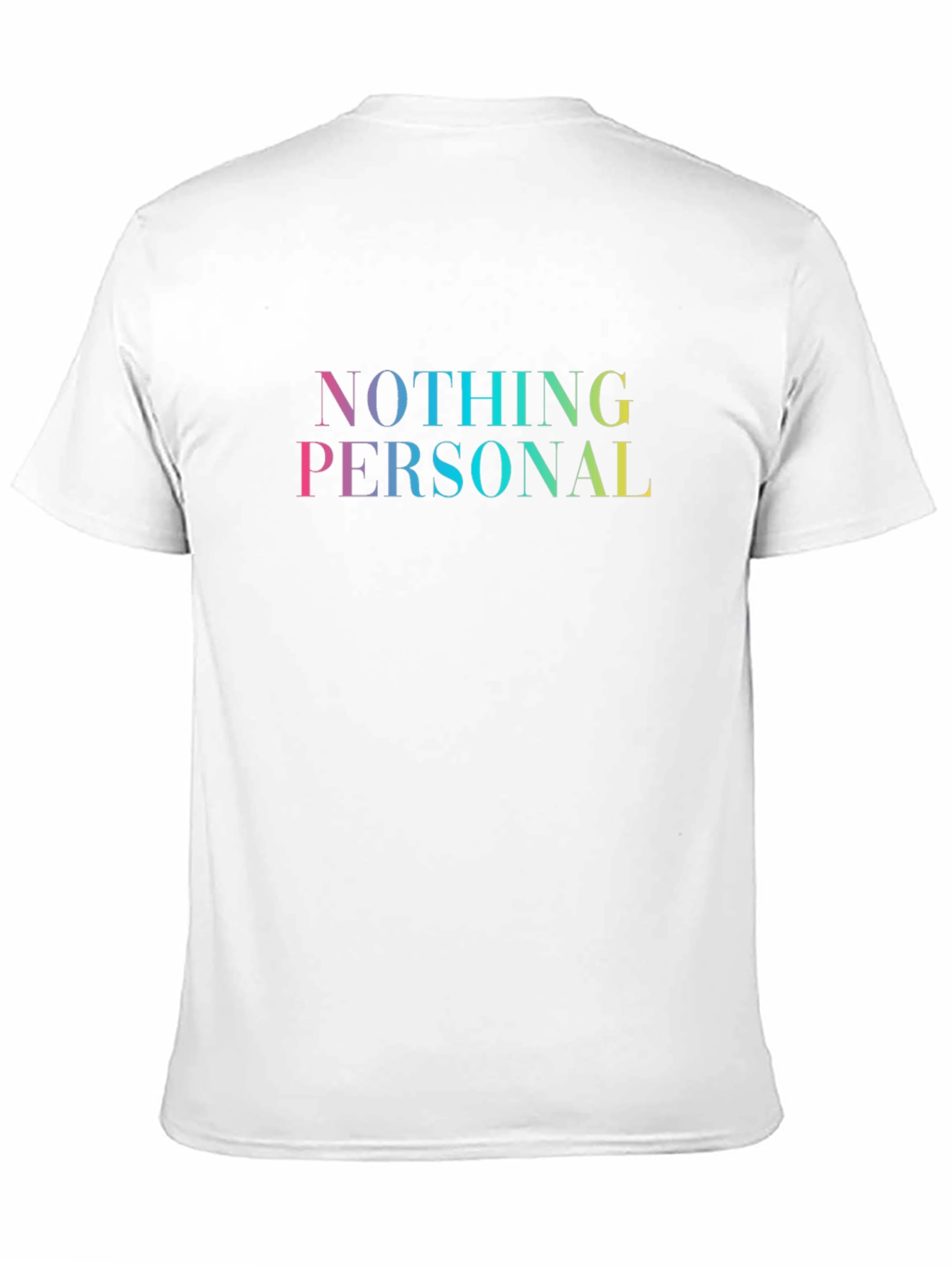 Nothing Personal Rainbow Text Graphic Tee
