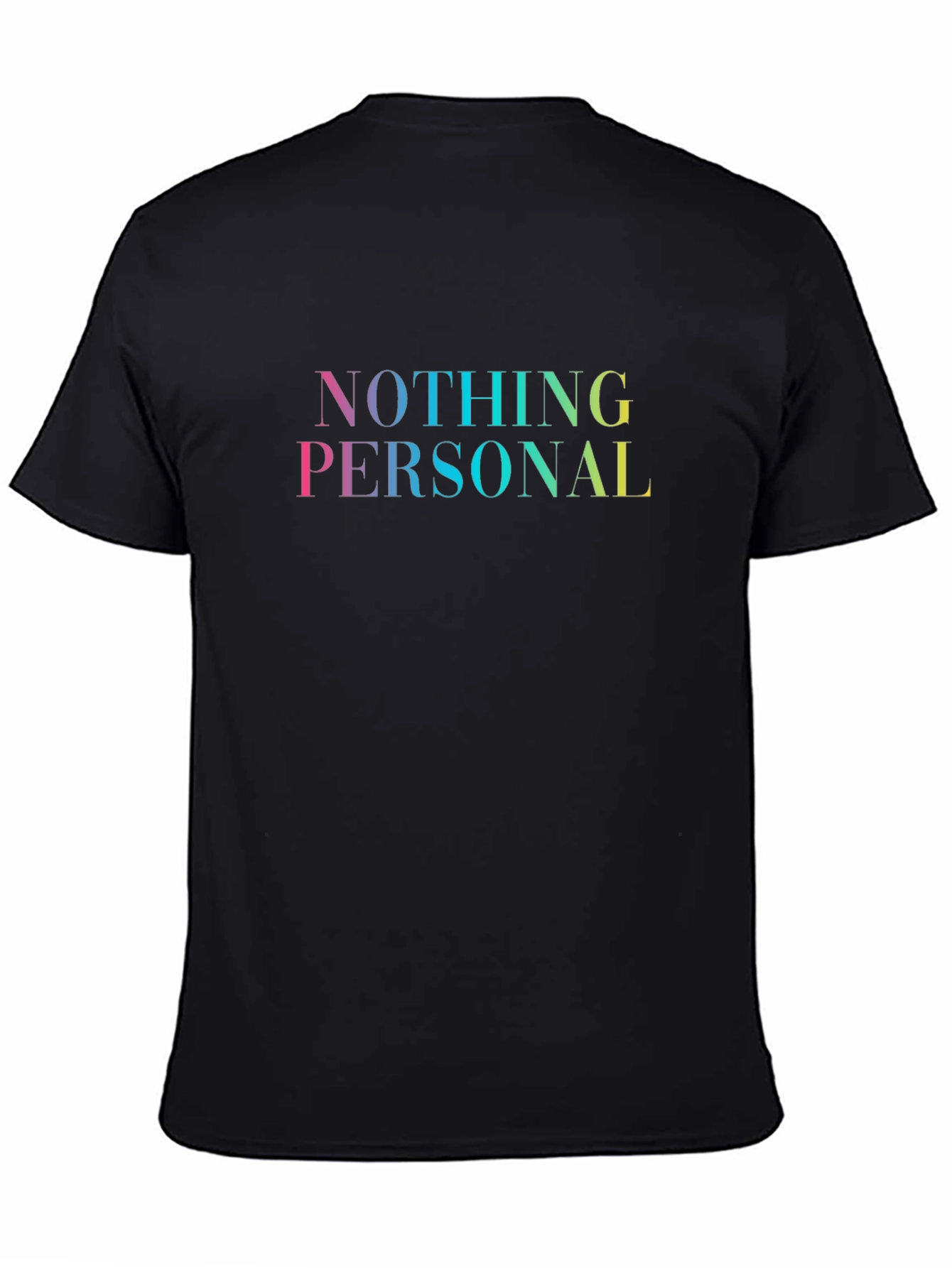 Nothing Personal Rainbow Text Graphic Tee