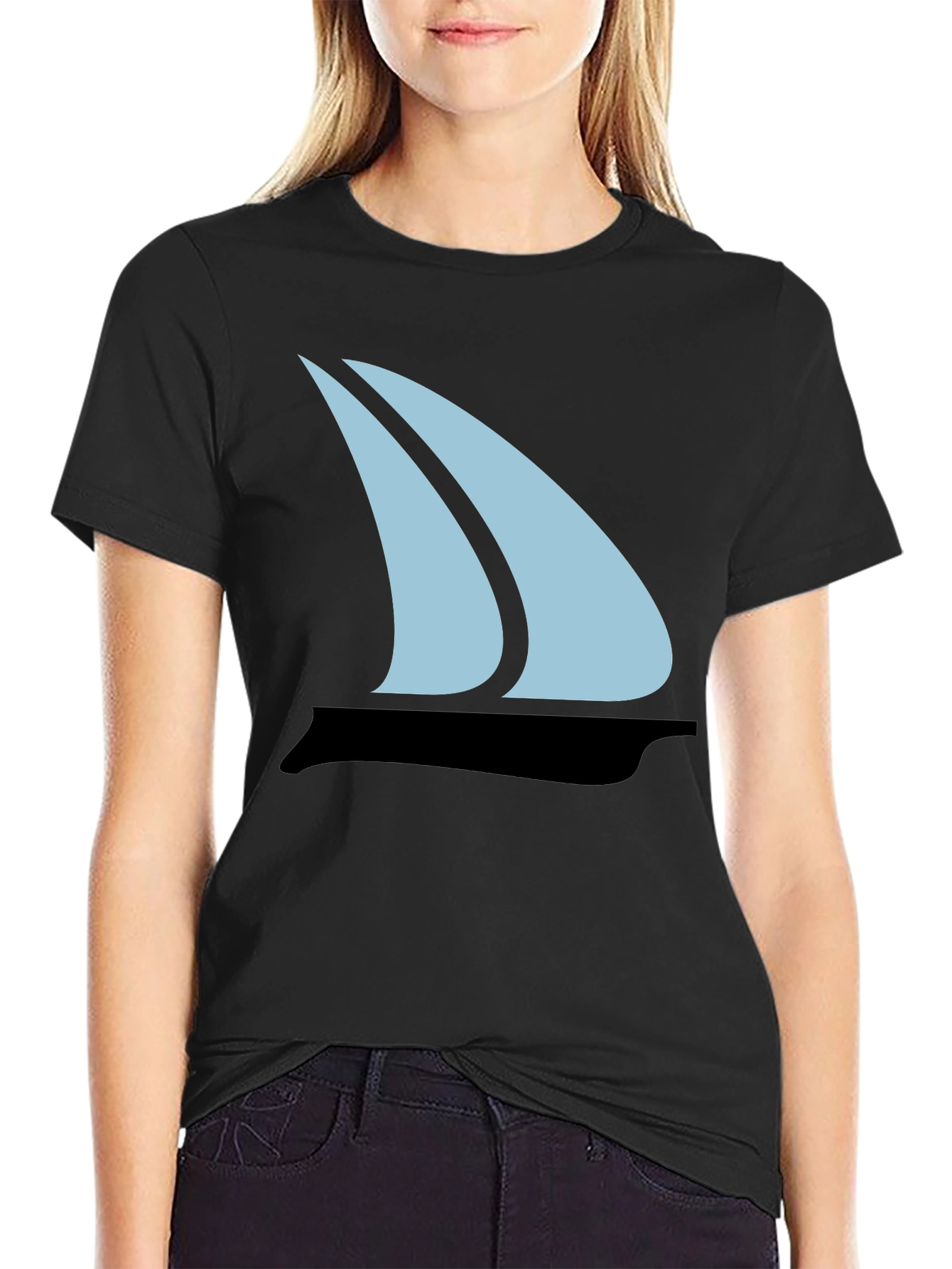 Sailboat Graphic Tee - Mens Black T-Shirt