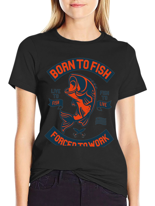 Born to Fish Mens Graphic T-Shirt - Fishing Design