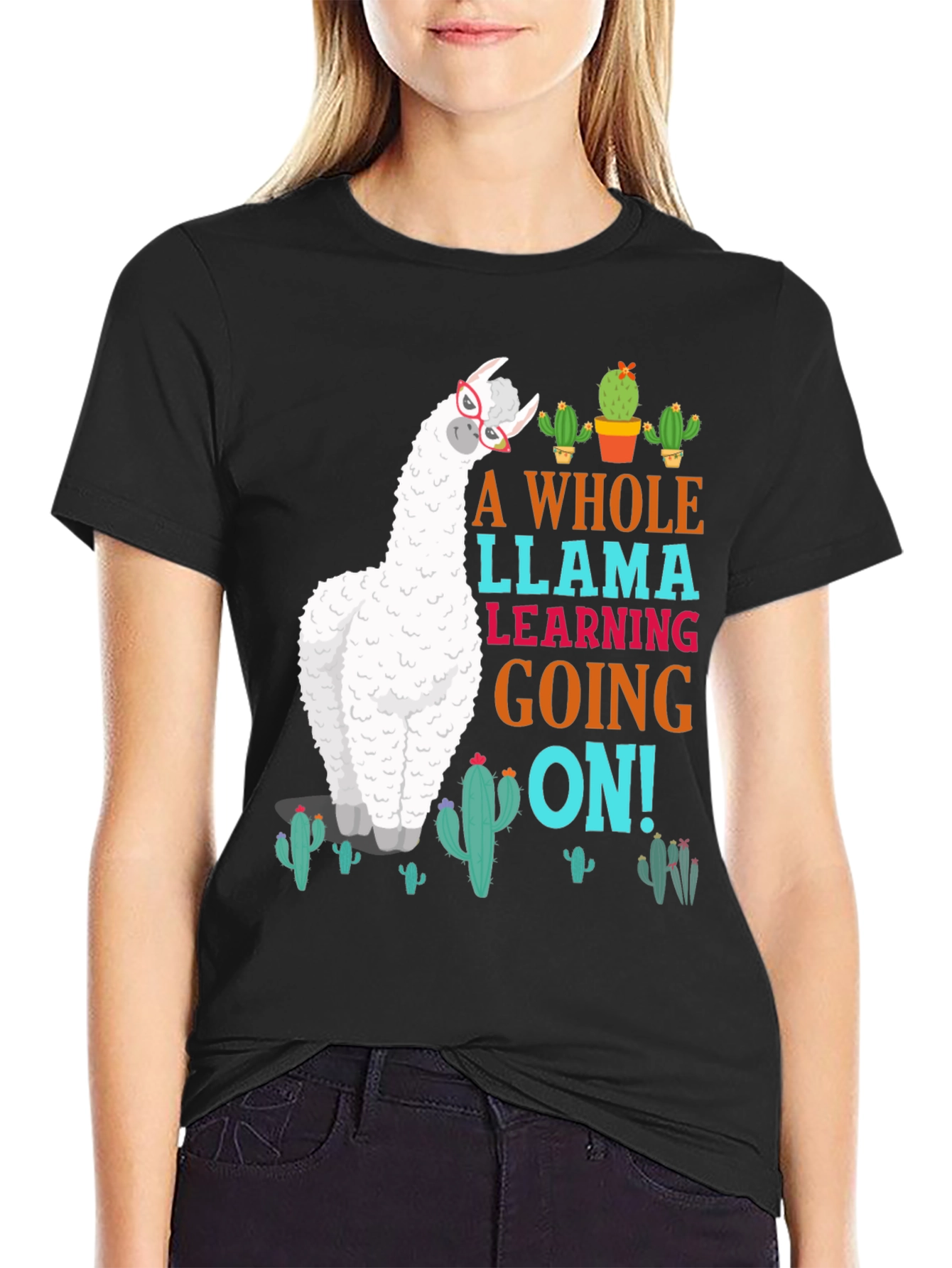 A Whole Llama Learning Going On T-Shirt