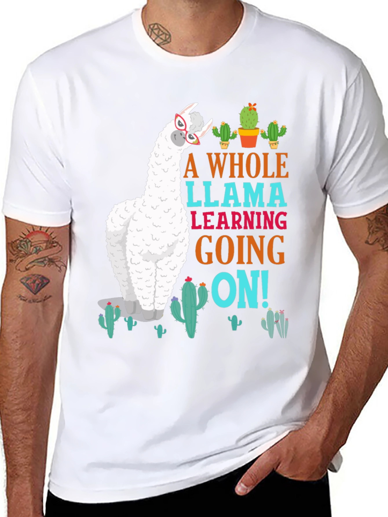 A Whole Llama Learning Going On T-Shirt