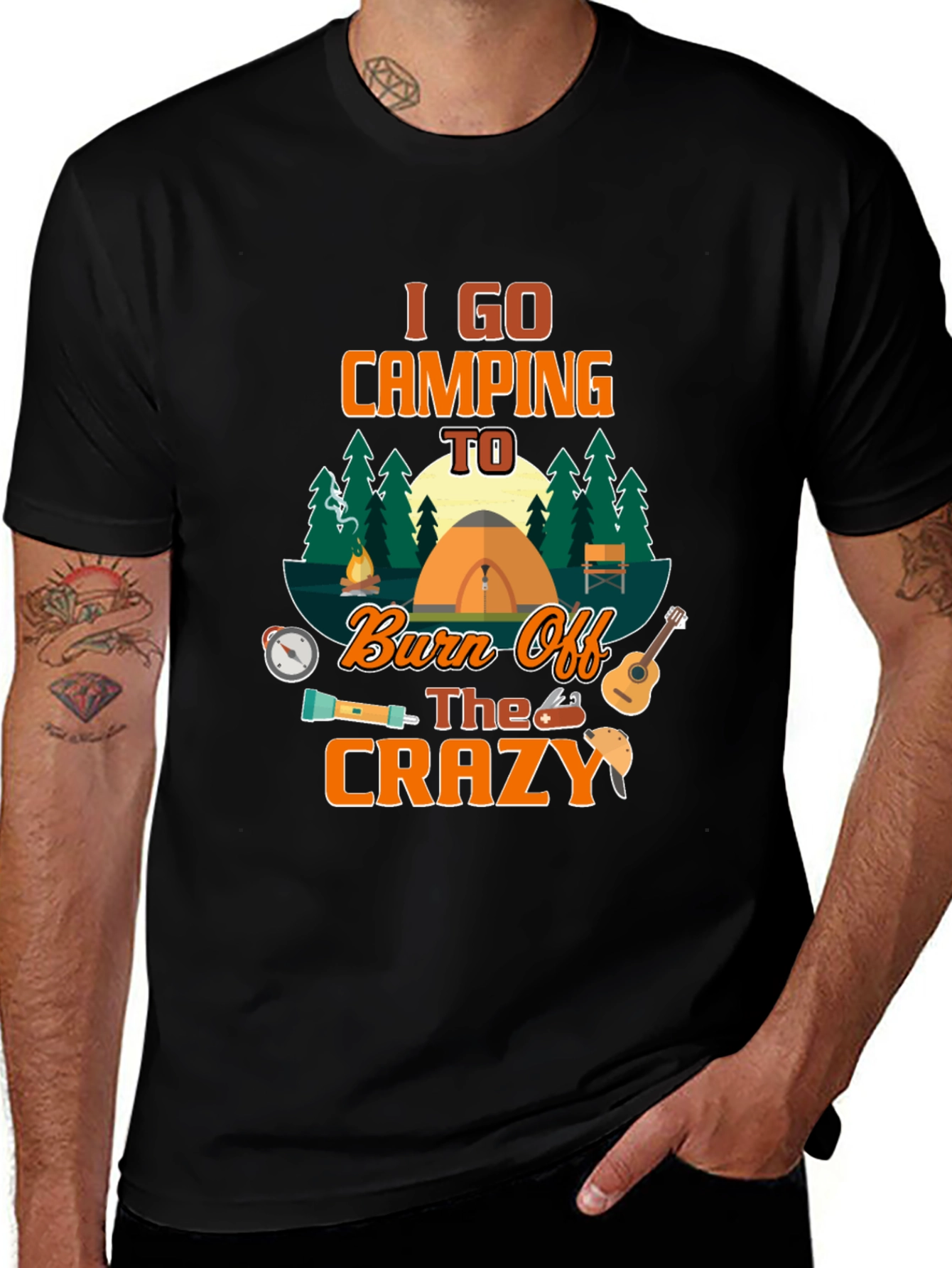 Camping Burn Off Crazy Graphic T-Shirt
