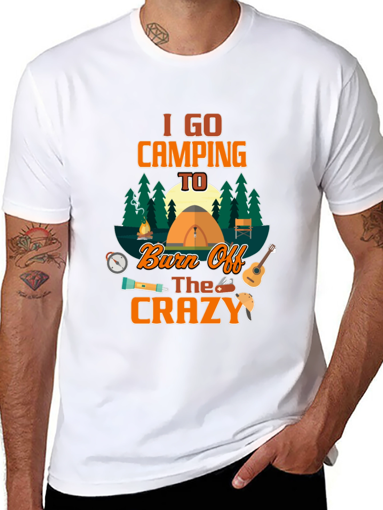 Camping Burn Off Crazy Graphic T-Shirt