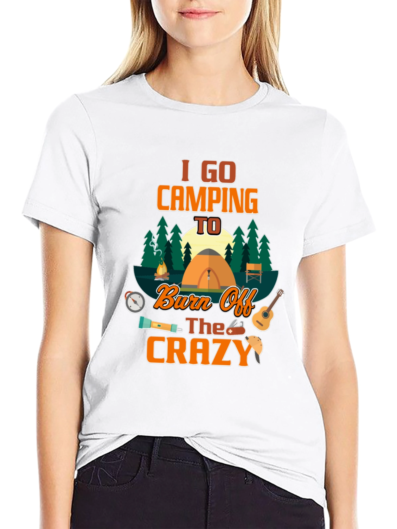 Camping Burn Off Crazy Graphic T-Shirt