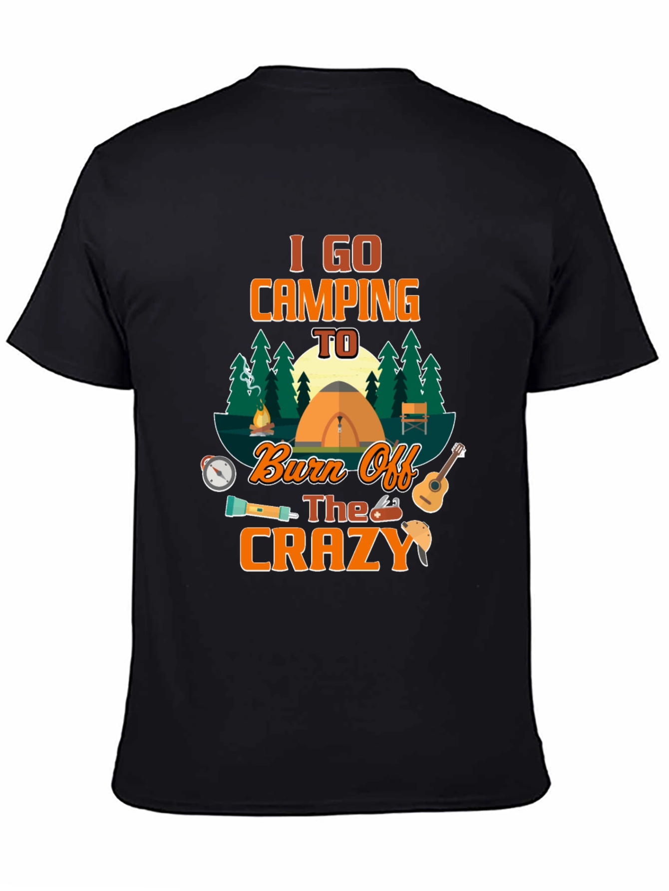 Camping Burn Off Crazy Graphic T-Shirt