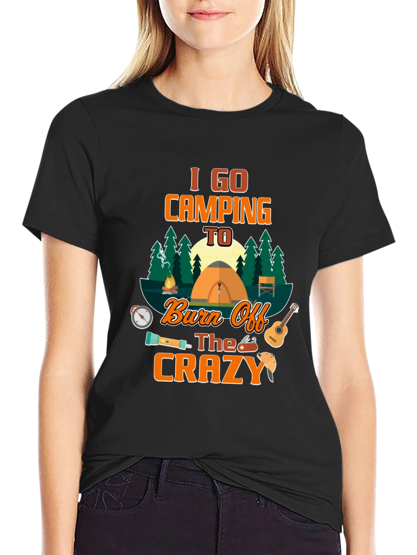 Camping Burn Off Crazy Graphic T-Shirt