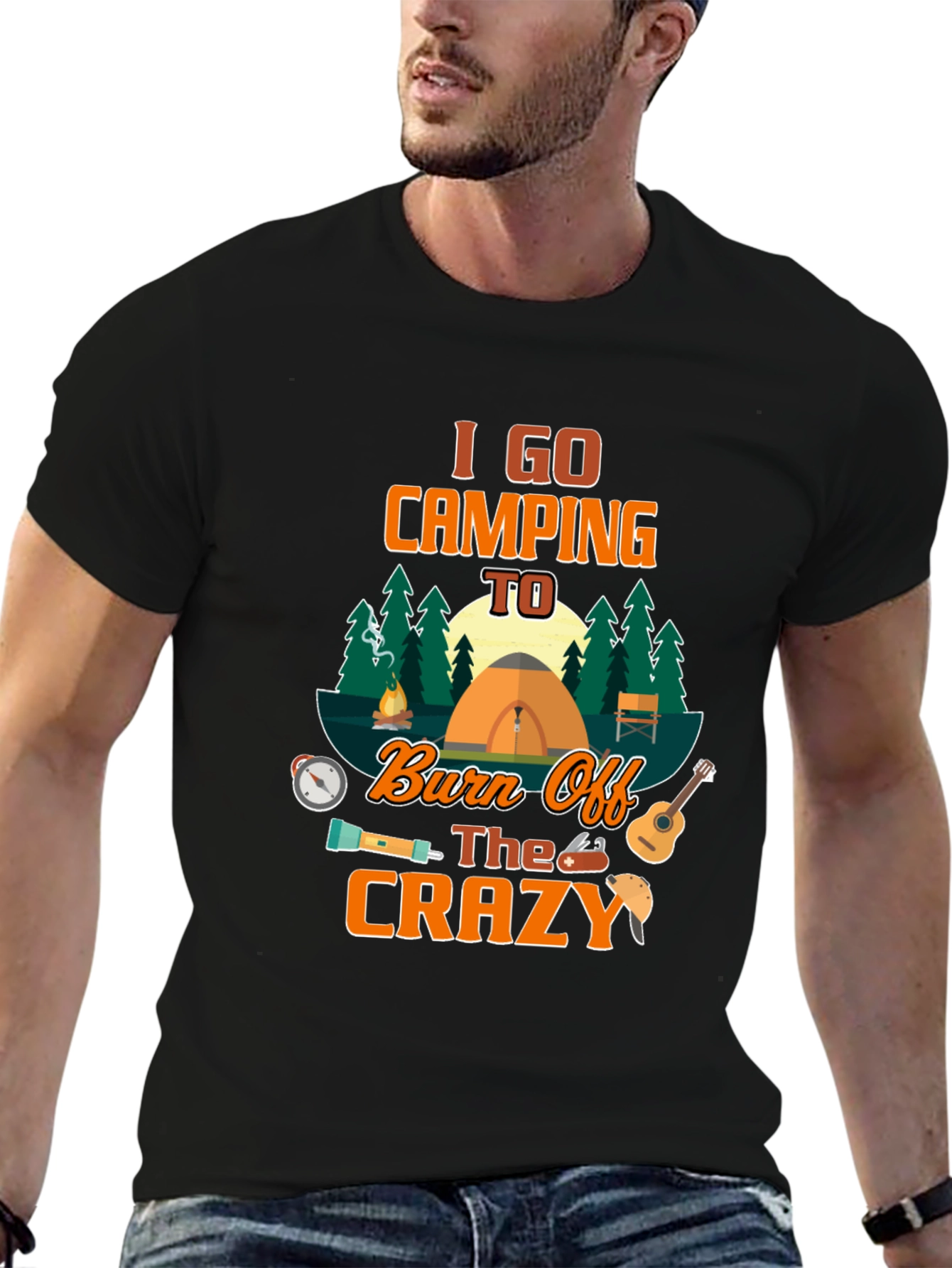 Camping Burn Off Crazy Graphic T-Shirt