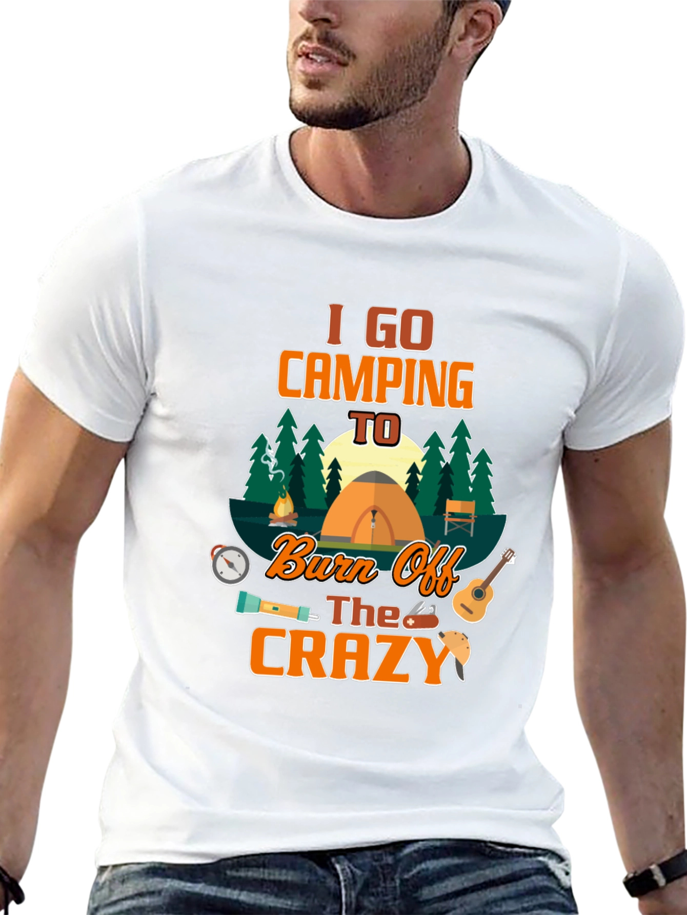 Camping Burn Off Crazy Graphic T-Shirt