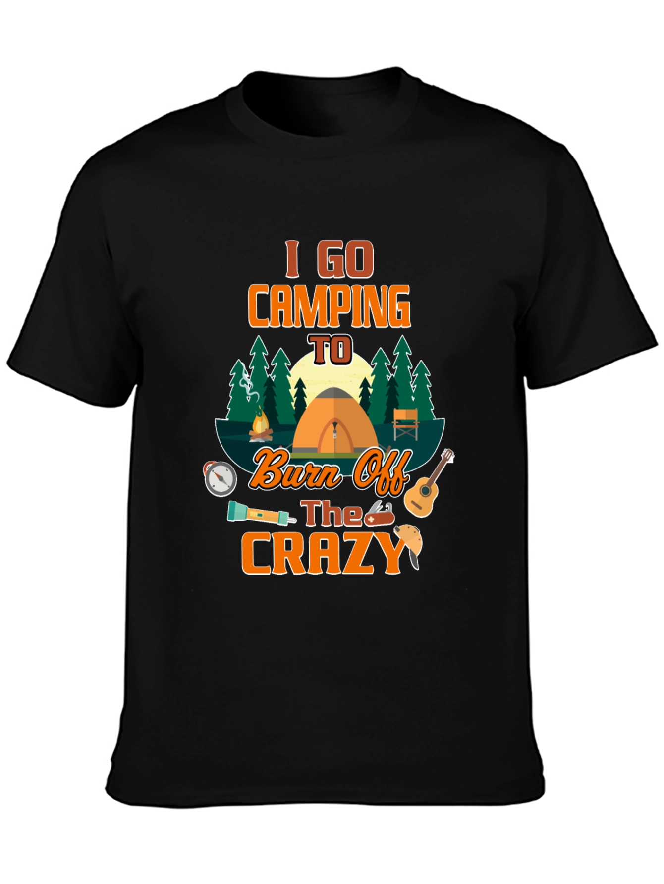 Camping Burn Off Crazy Graphic T-Shirt