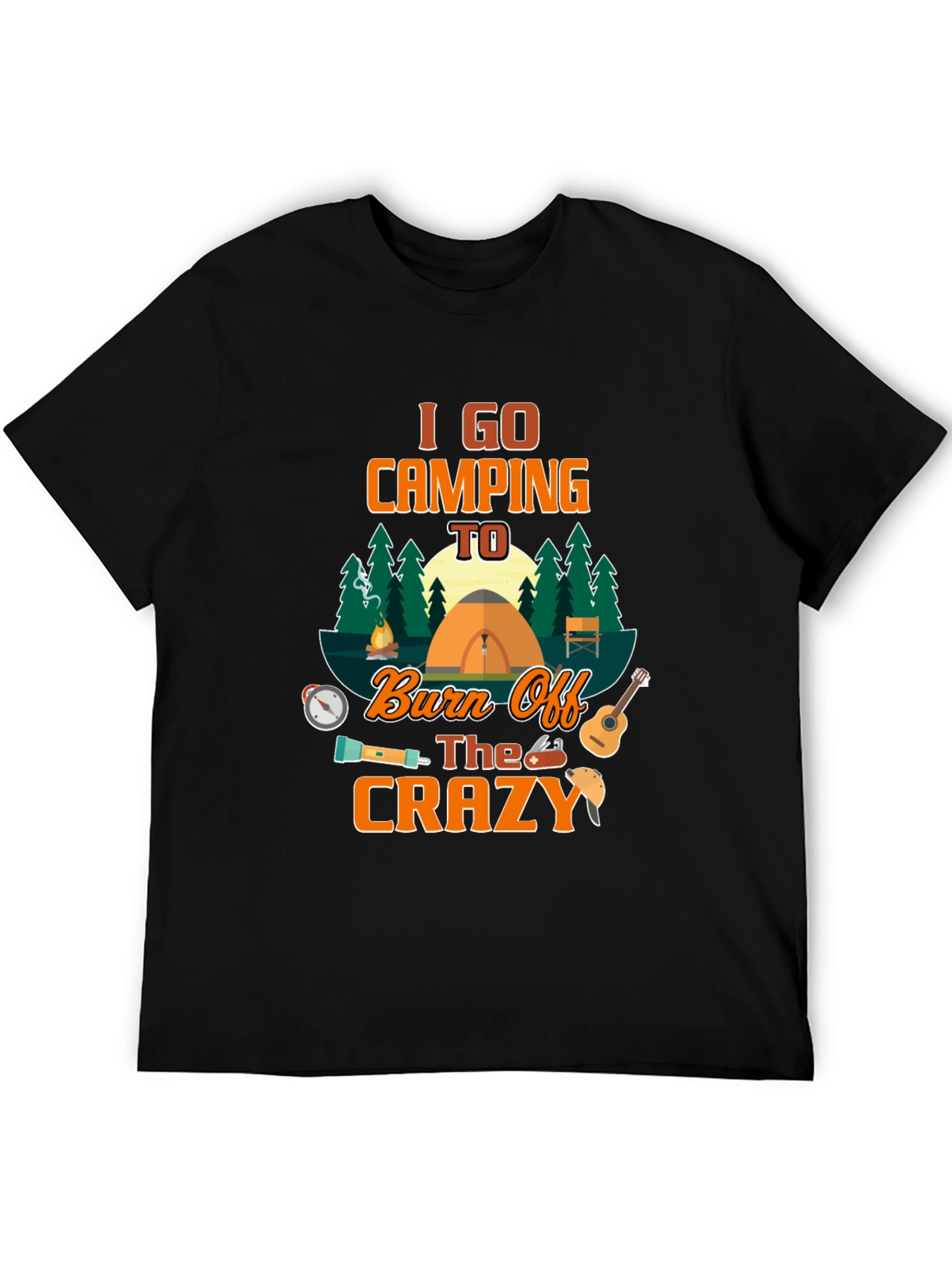 Camping Burn Off Crazy Graphic T-Shirt