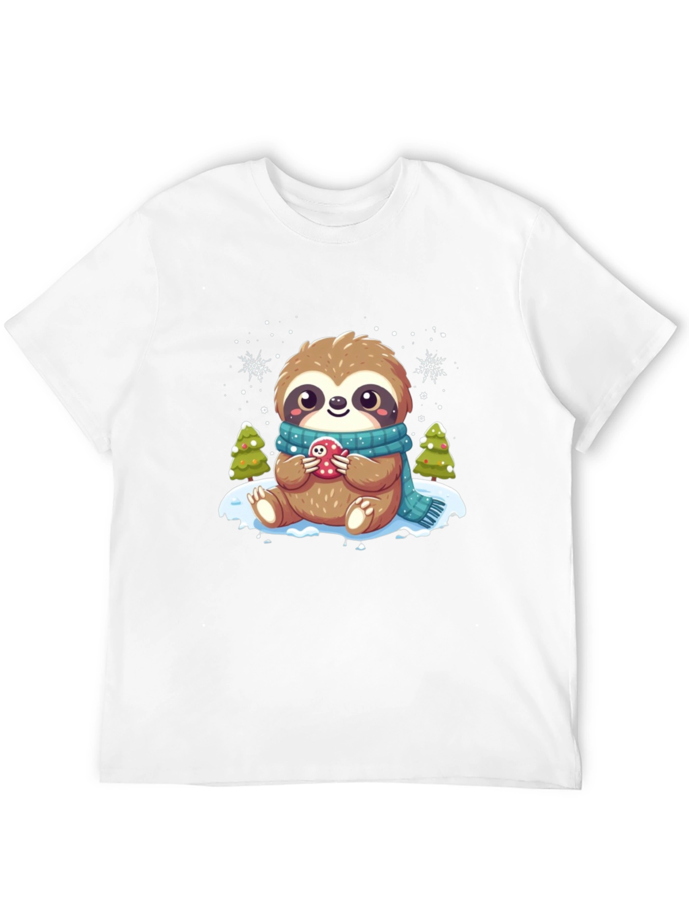Cute Sloth Winter T-Shirt: Cozy Holiday Style