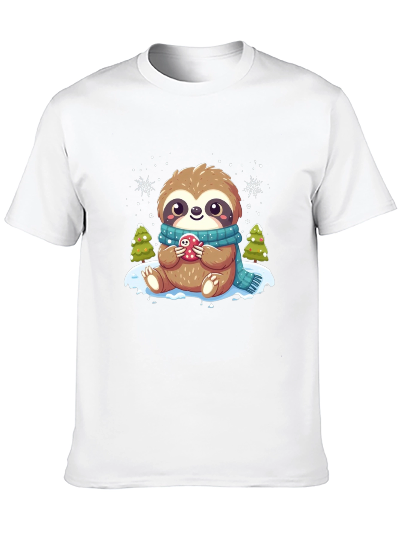 Cute Sloth Winter T-Shirt: Cozy Holiday Style