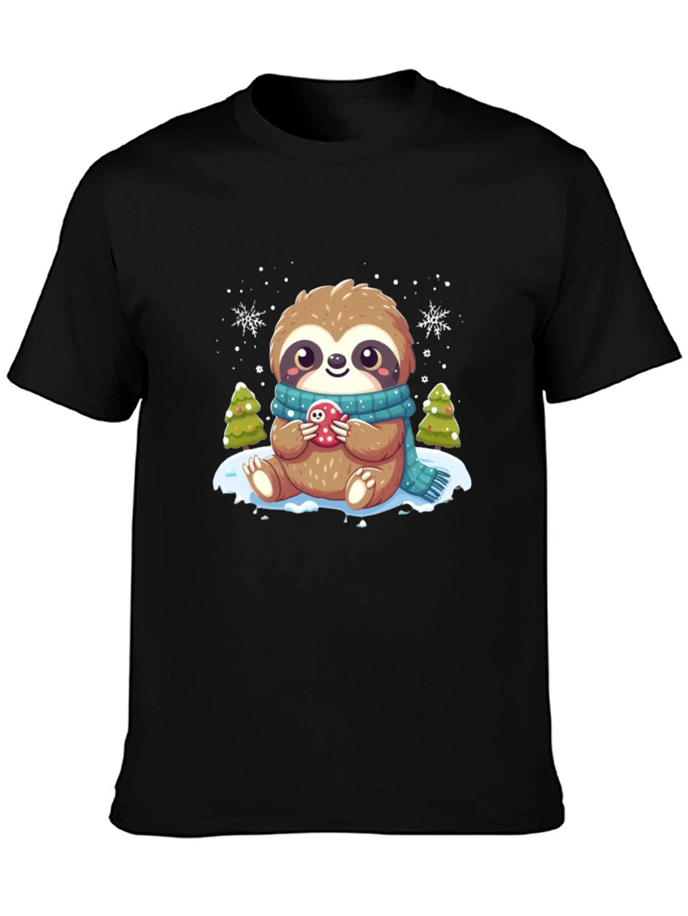 Cute Sloth Winter T-Shirt: Cozy Holiday Style