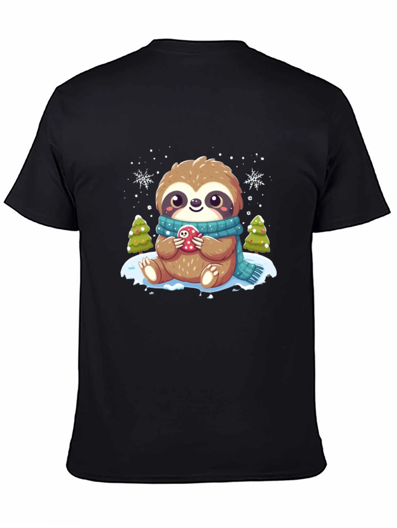 Cute Sloth Winter T-Shirt: Cozy Holiday Style