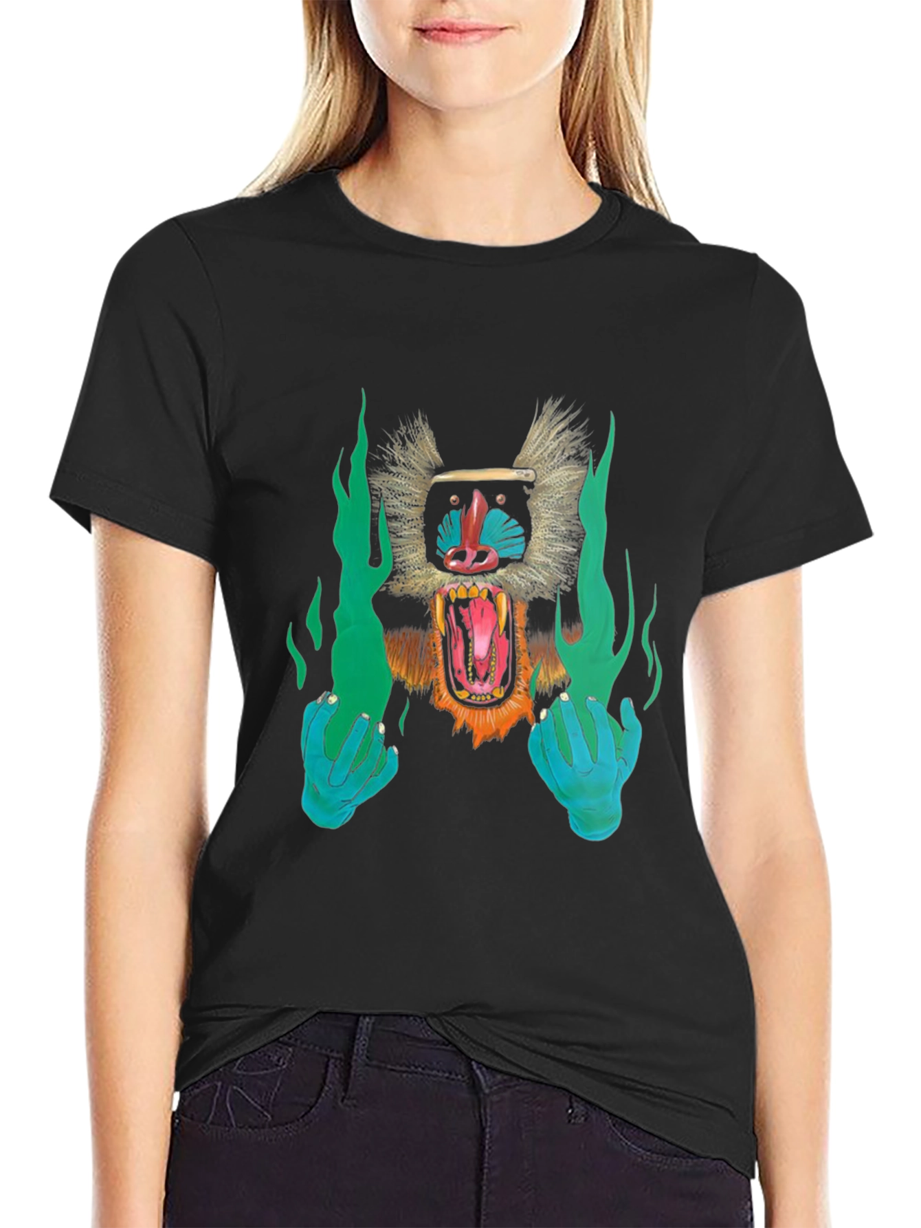 Monkey Rage Graphic Tee - Black