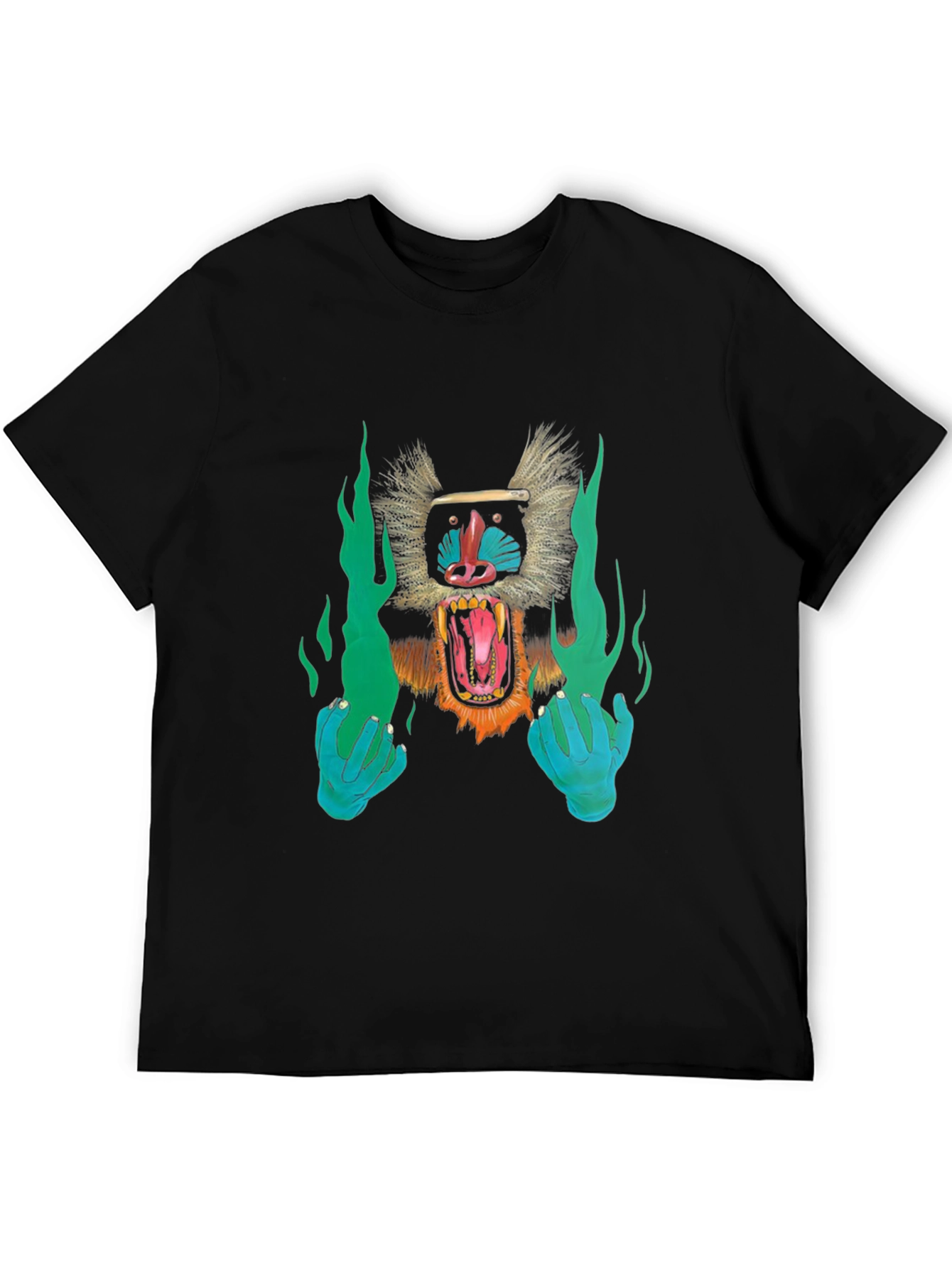 Monkey Rage Graphic Tee - Black