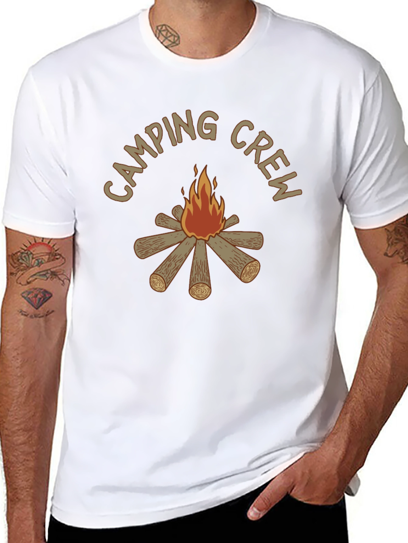 Camping Crew Campfire Graphic T-Shirt