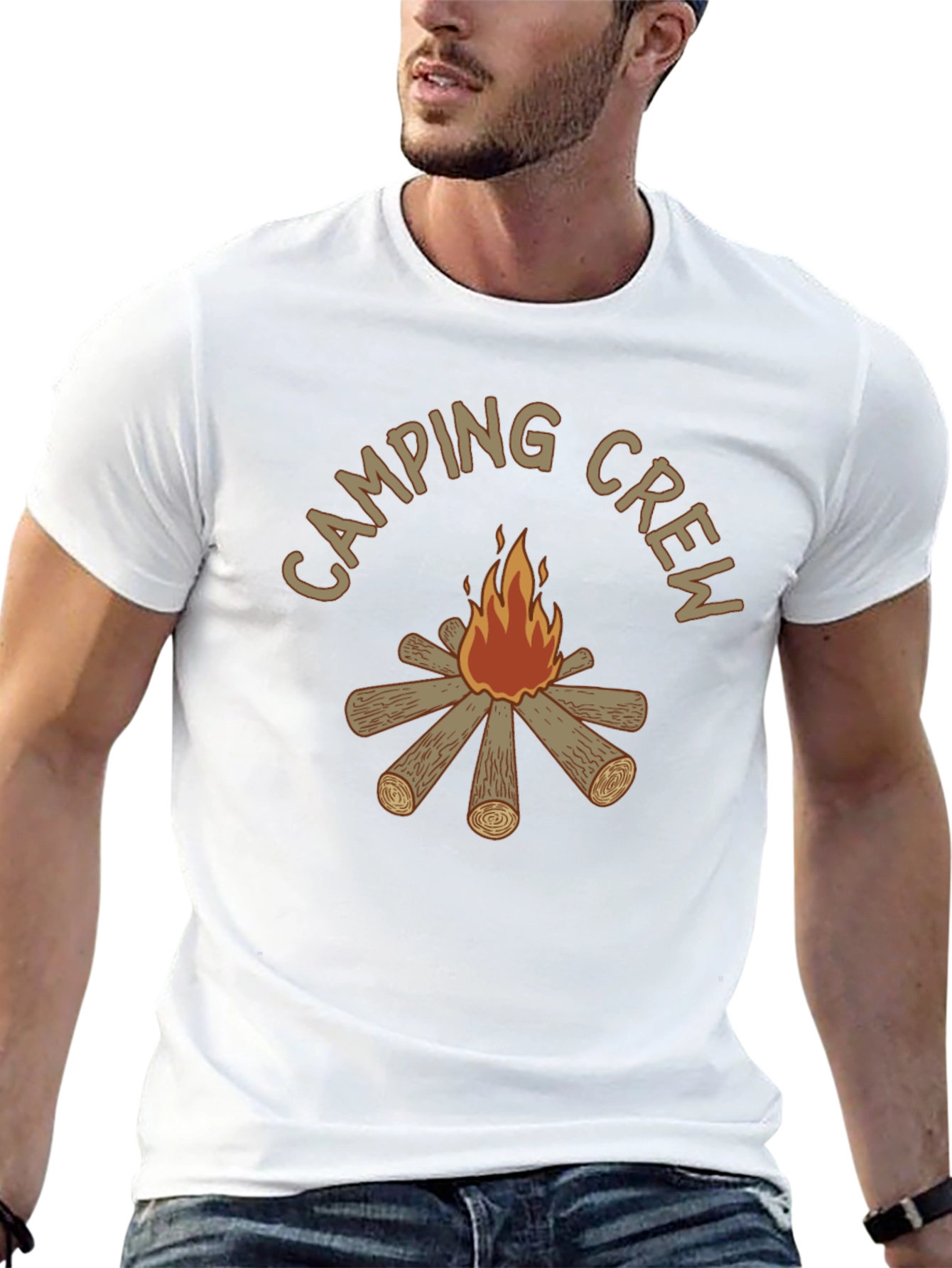 Camping Crew Campfire Graphic T-Shirt