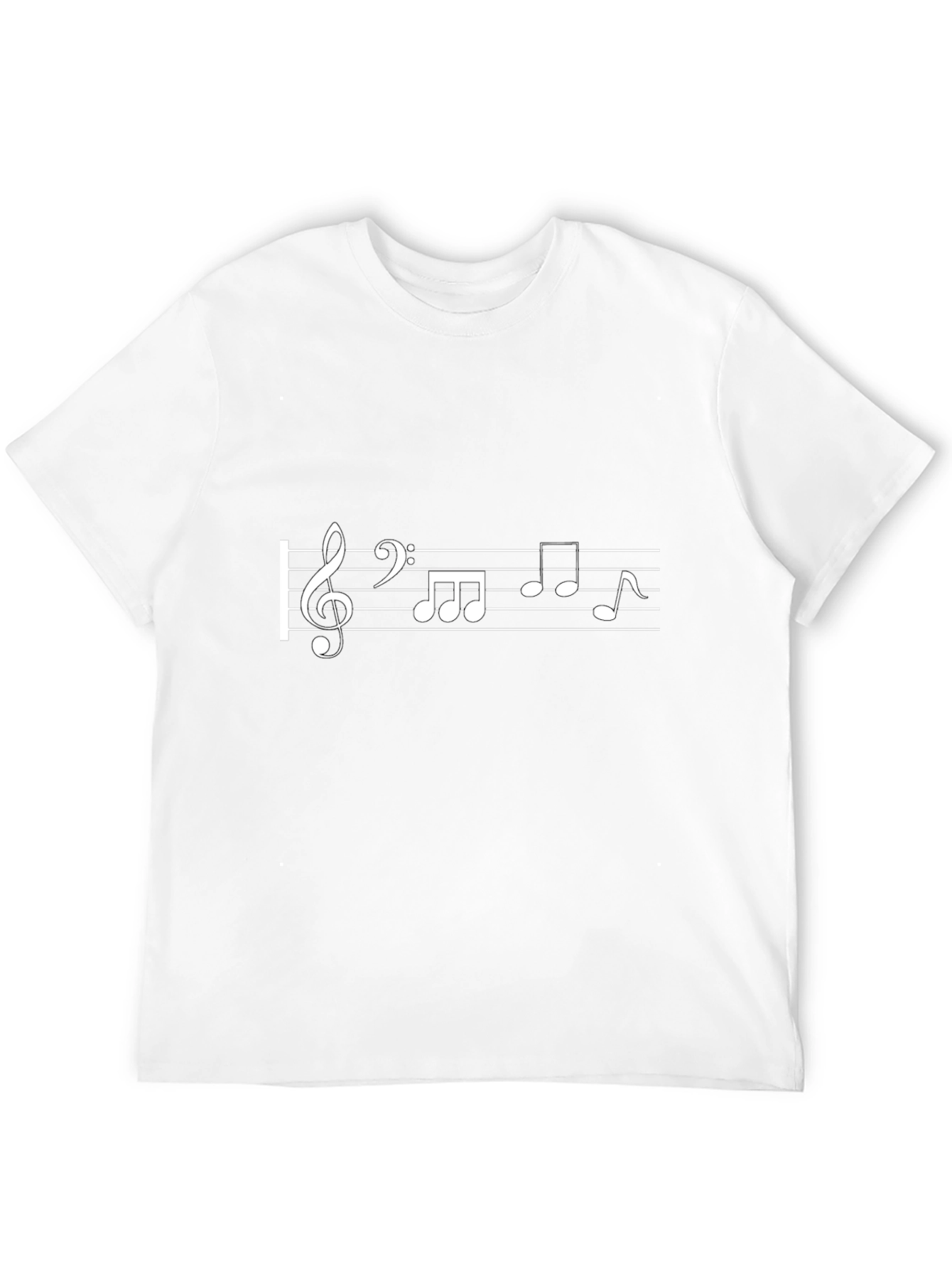 Musical Notes Black T-Shirt