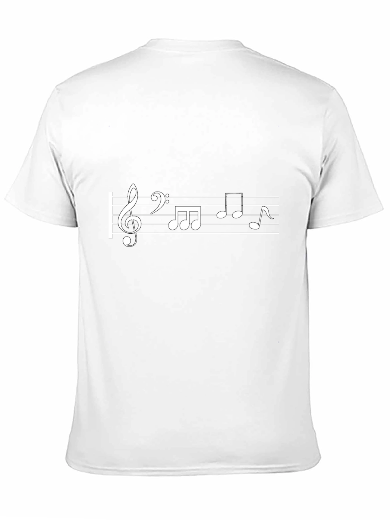 Musical Notes Black T-Shirt