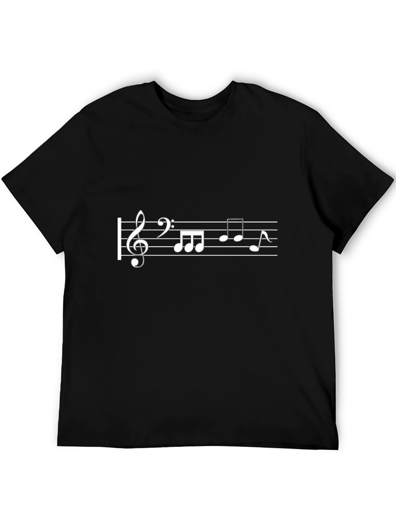 Musical Notes Black T-Shirt