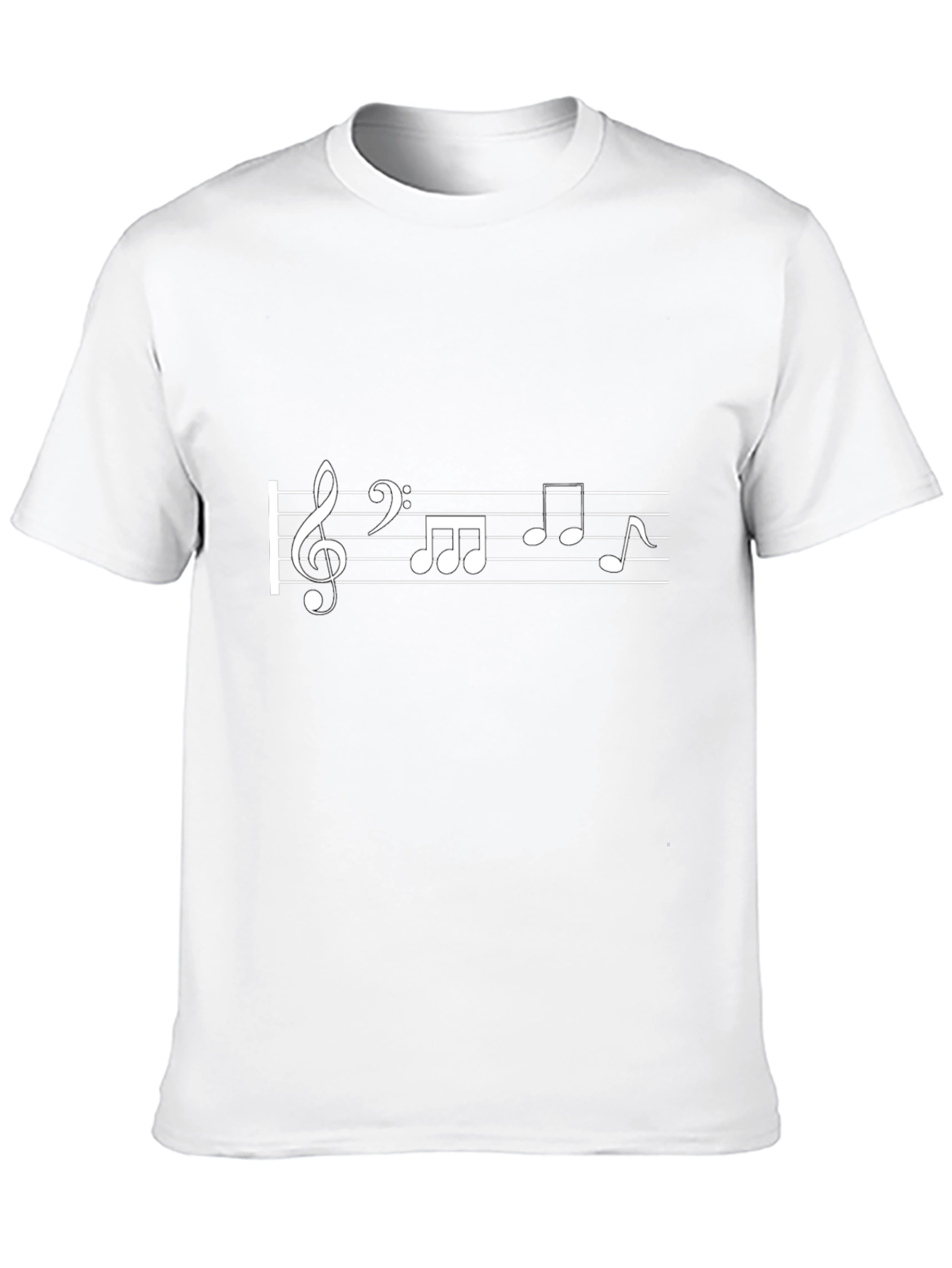 Musical Notes Black T-Shirt