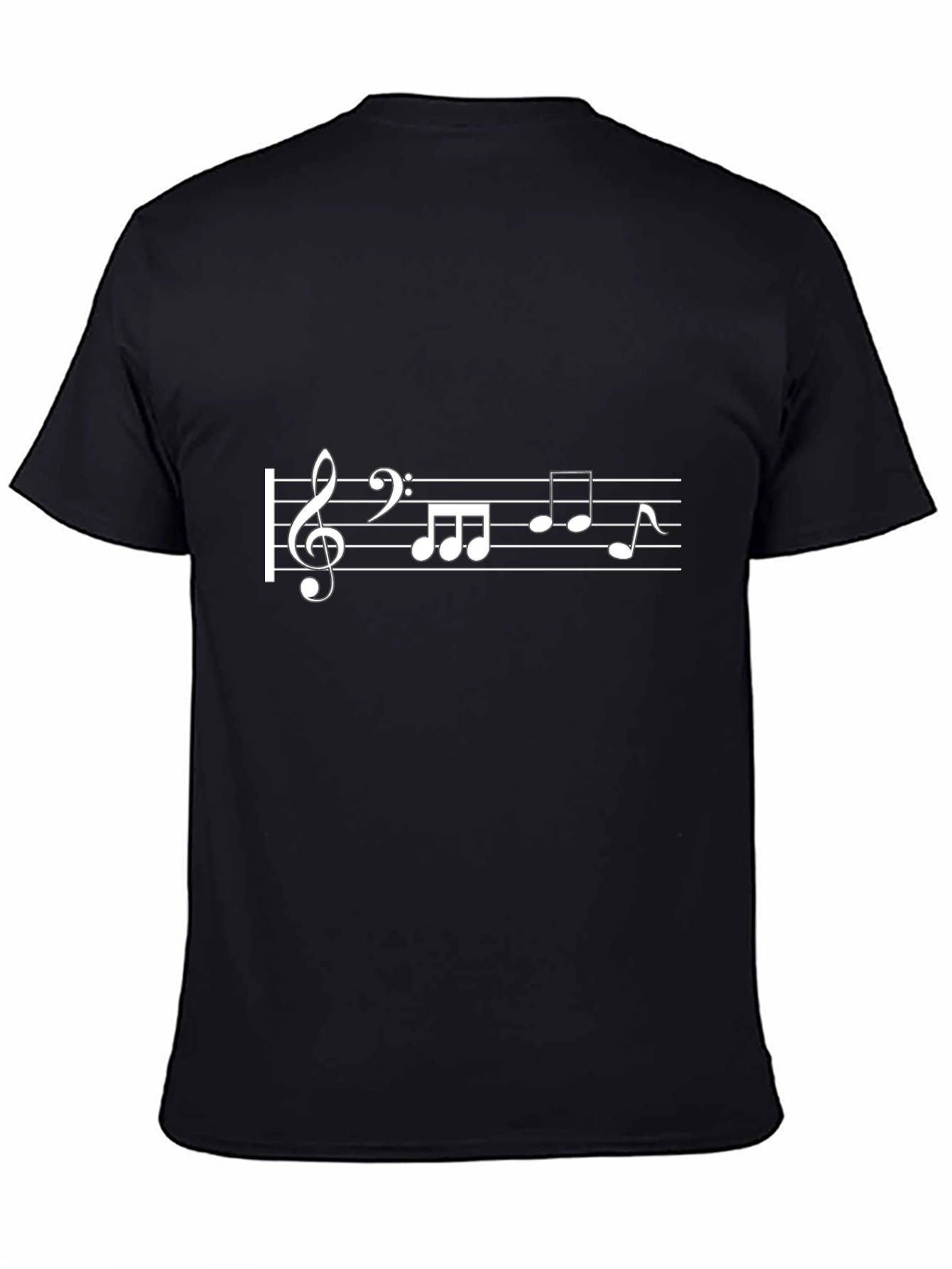Musical Notes Black T-Shirt