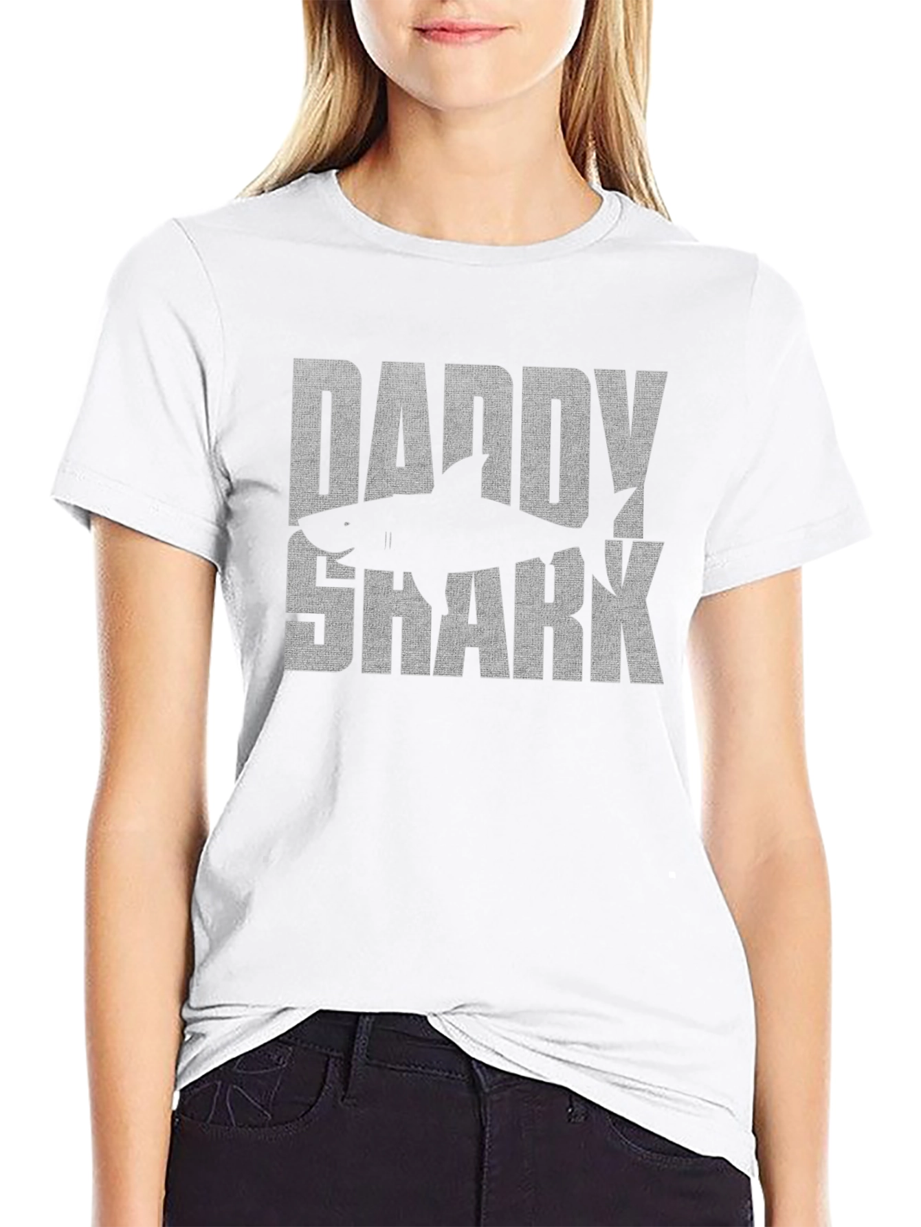 Daddy Shark T-Shirt - Mens Black Graphic Tee