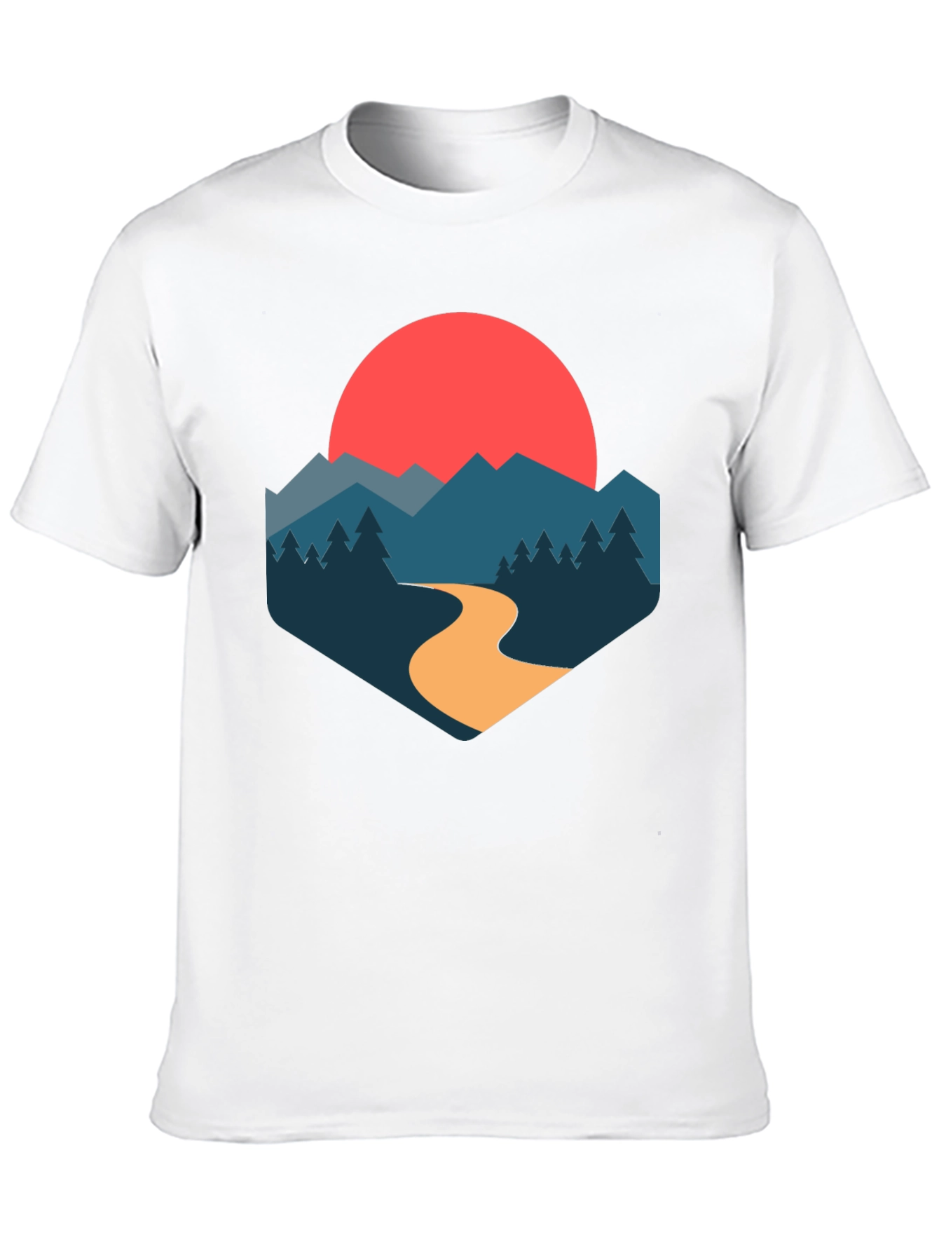 Mountain Sunset Graphic Tee - Stylish Nature-Inspired Design