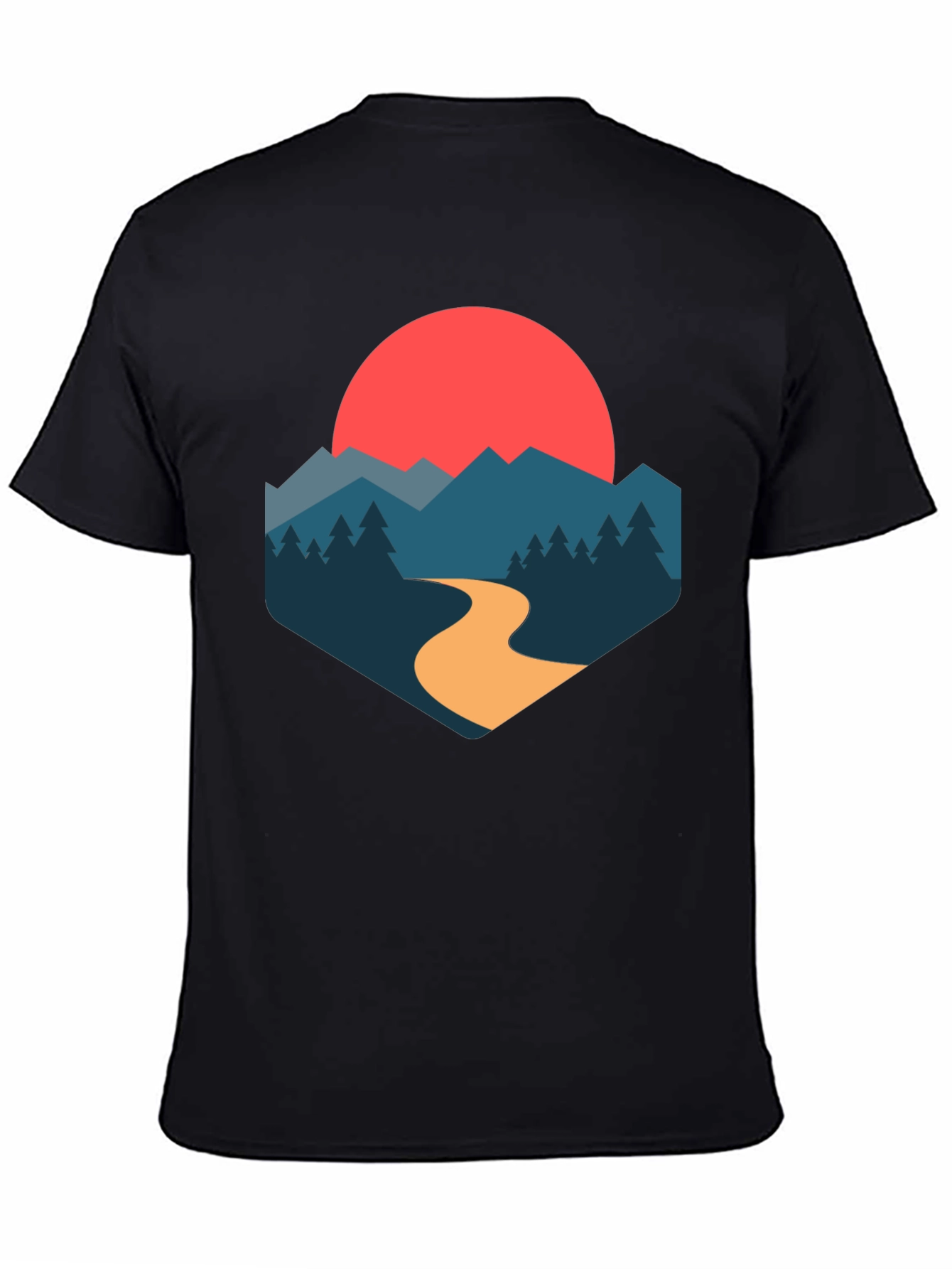 Mountain Sunset Graphic Tee - Stylish Nature-Inspired Design