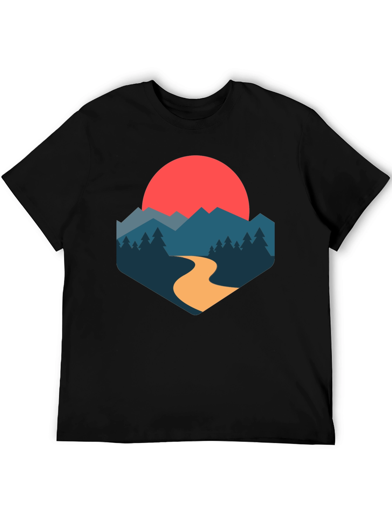 Mountain Sunset Graphic Tee - Stylish Nature-Inspired Design