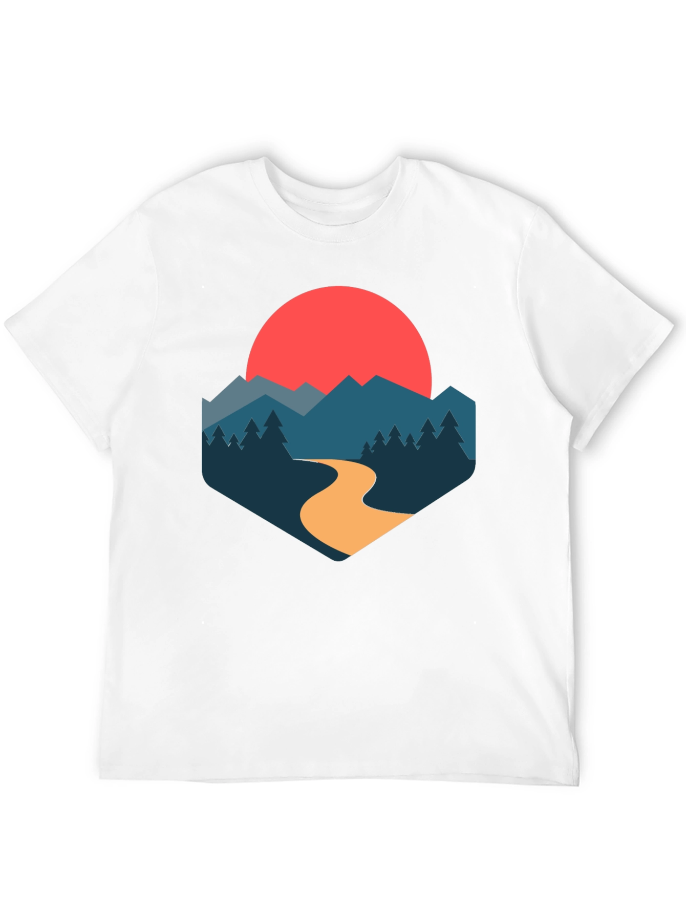 Mountain Sunset Graphic Tee - Stylish Nature-Inspired Design
