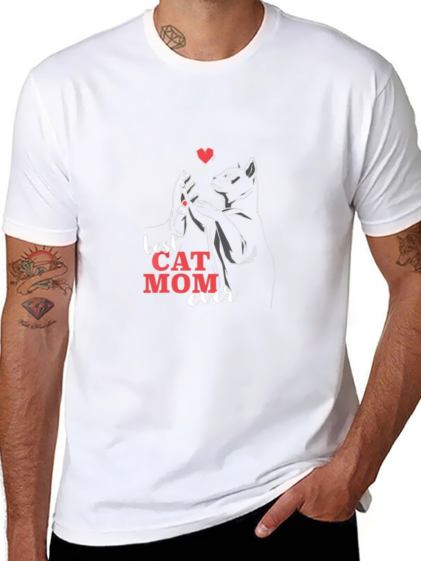 Best Cat Mom Ever Black T-Shirt - Unisex Fit
