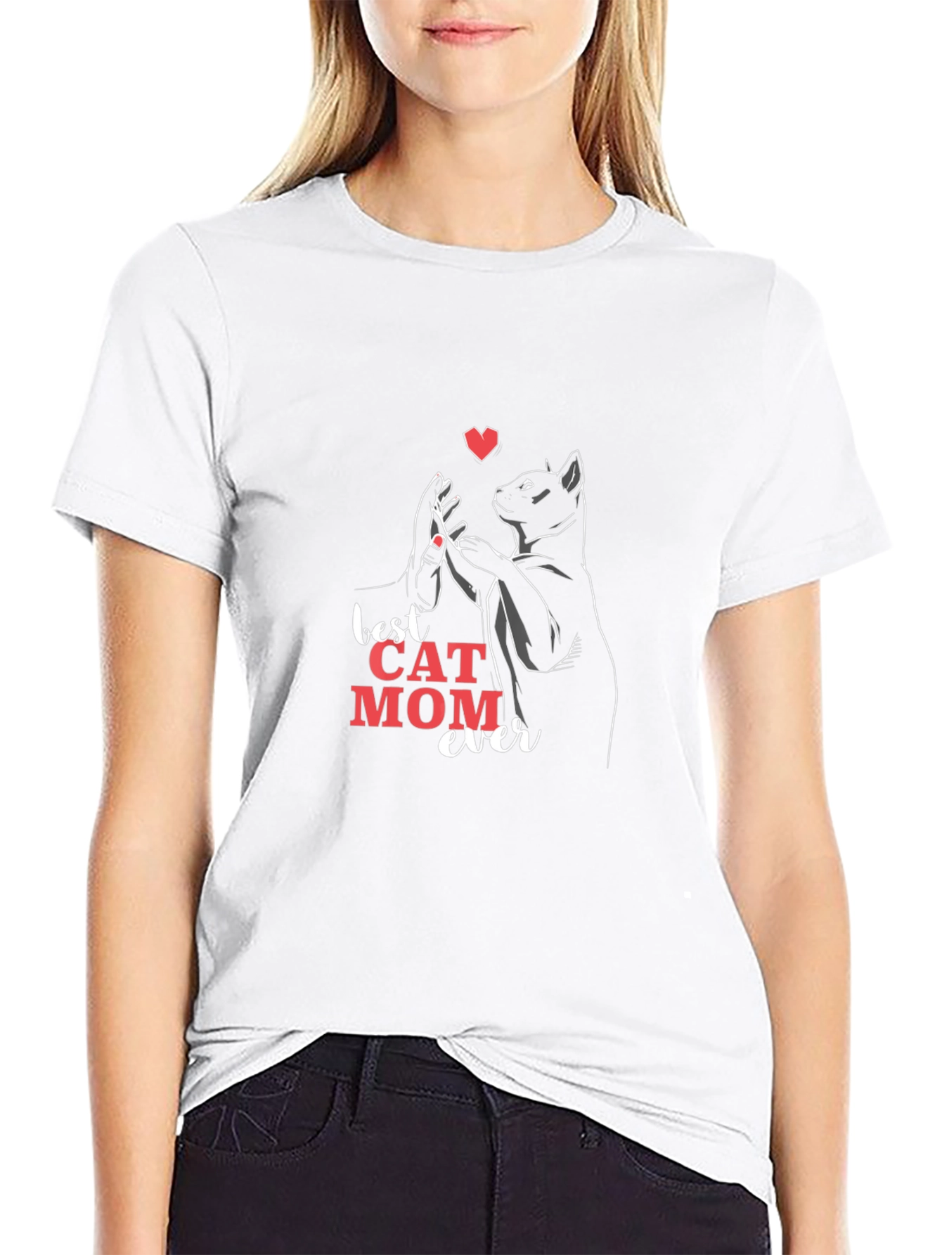 Best Cat Mom Ever Black T-Shirt - Unisex Fit