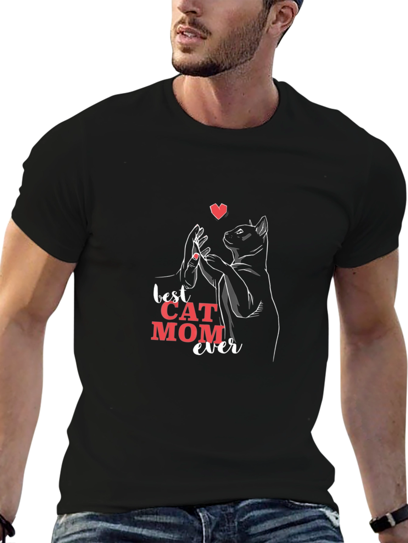 Best Cat Mom Ever Black T-Shirt - Unisex Fit