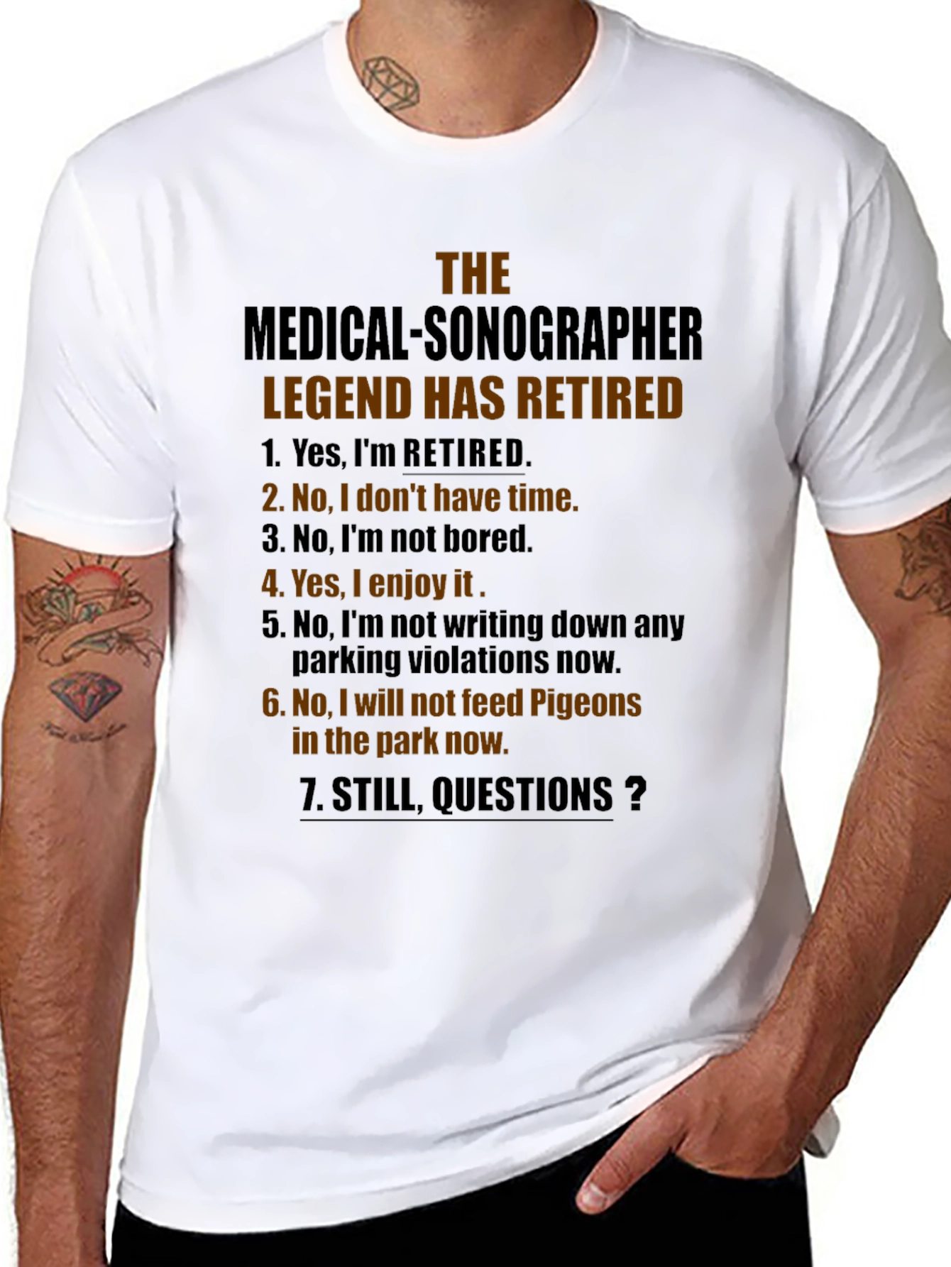 Retired Medical Sonographer Legend T-Shirt