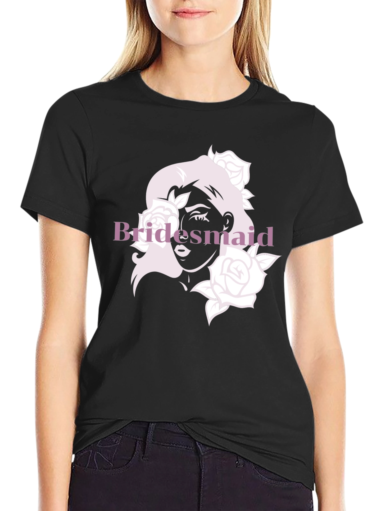Bridesmaid Floral Graphic T-Shirt