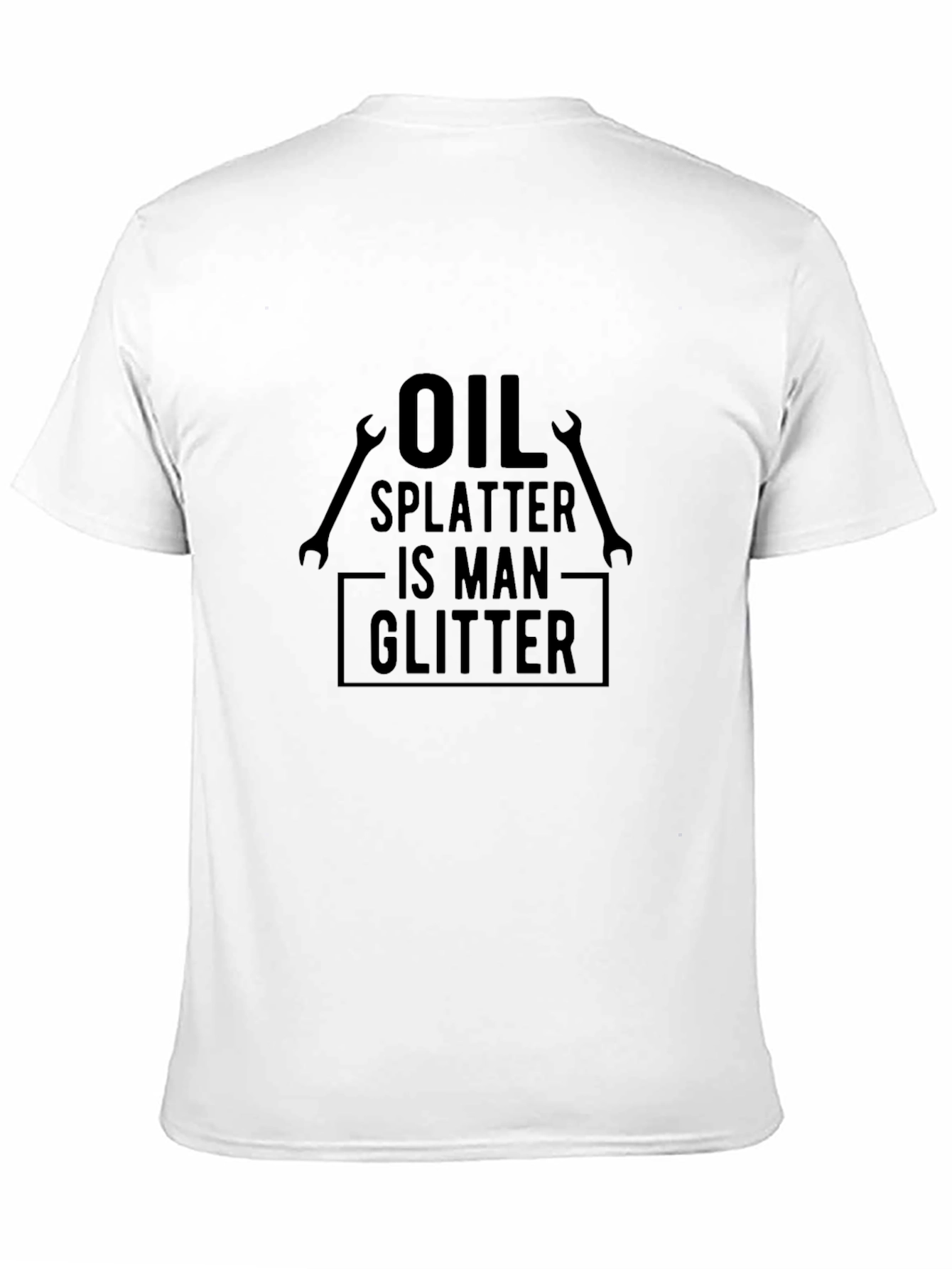 Oil Splatter is Man Glitter Graphic Tee