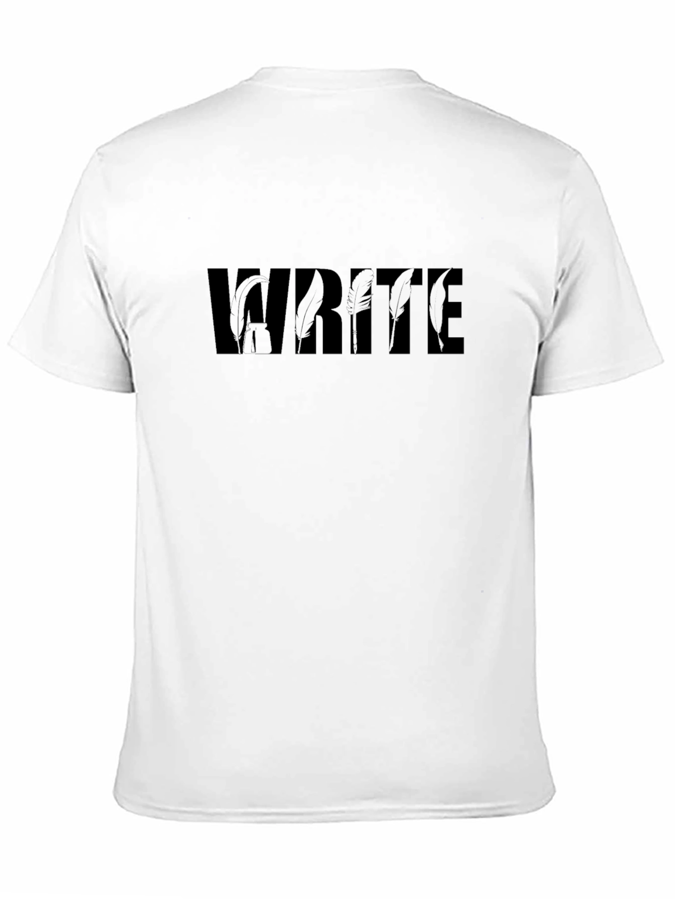 WRITE Feather Graphic T-Shirt - Black