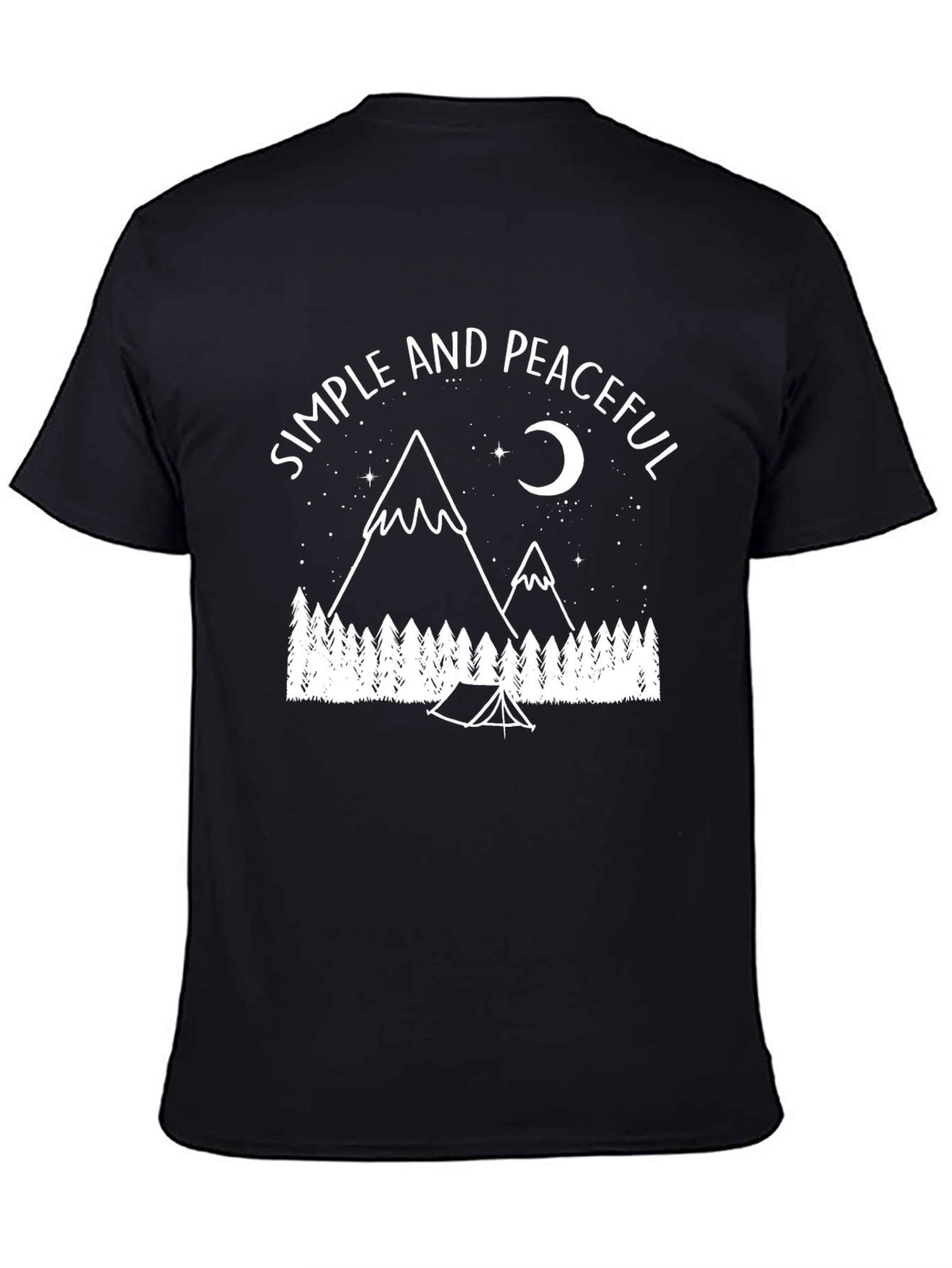 Simple & Peaceful Camping Graphic Tee